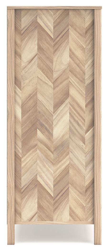 Battelle - Five Drawer Chest - Tan, light brown, view 8