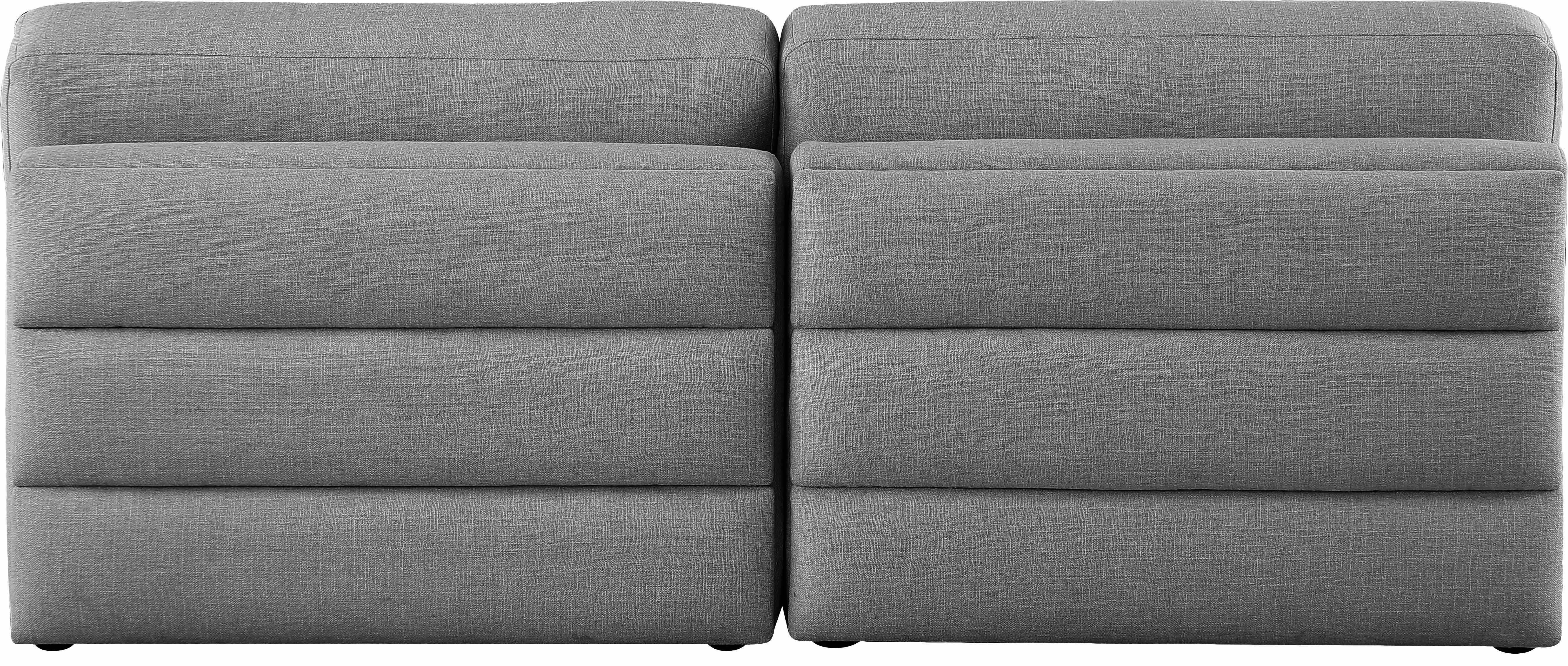 Beckham - Modular 2 Piece Armless Sofa - Gray