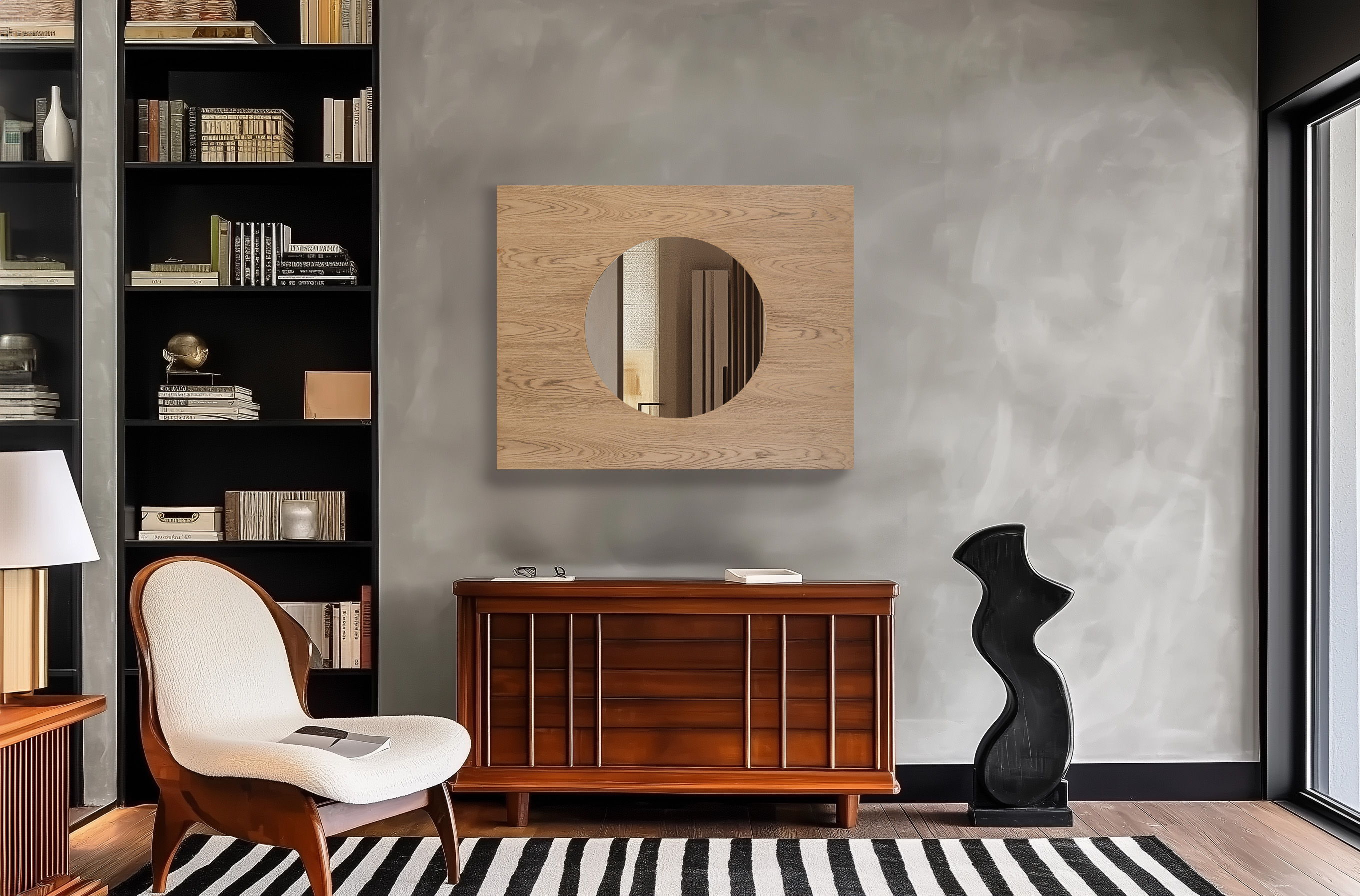 Optic - Oak Wood Frame Mirror - Natural