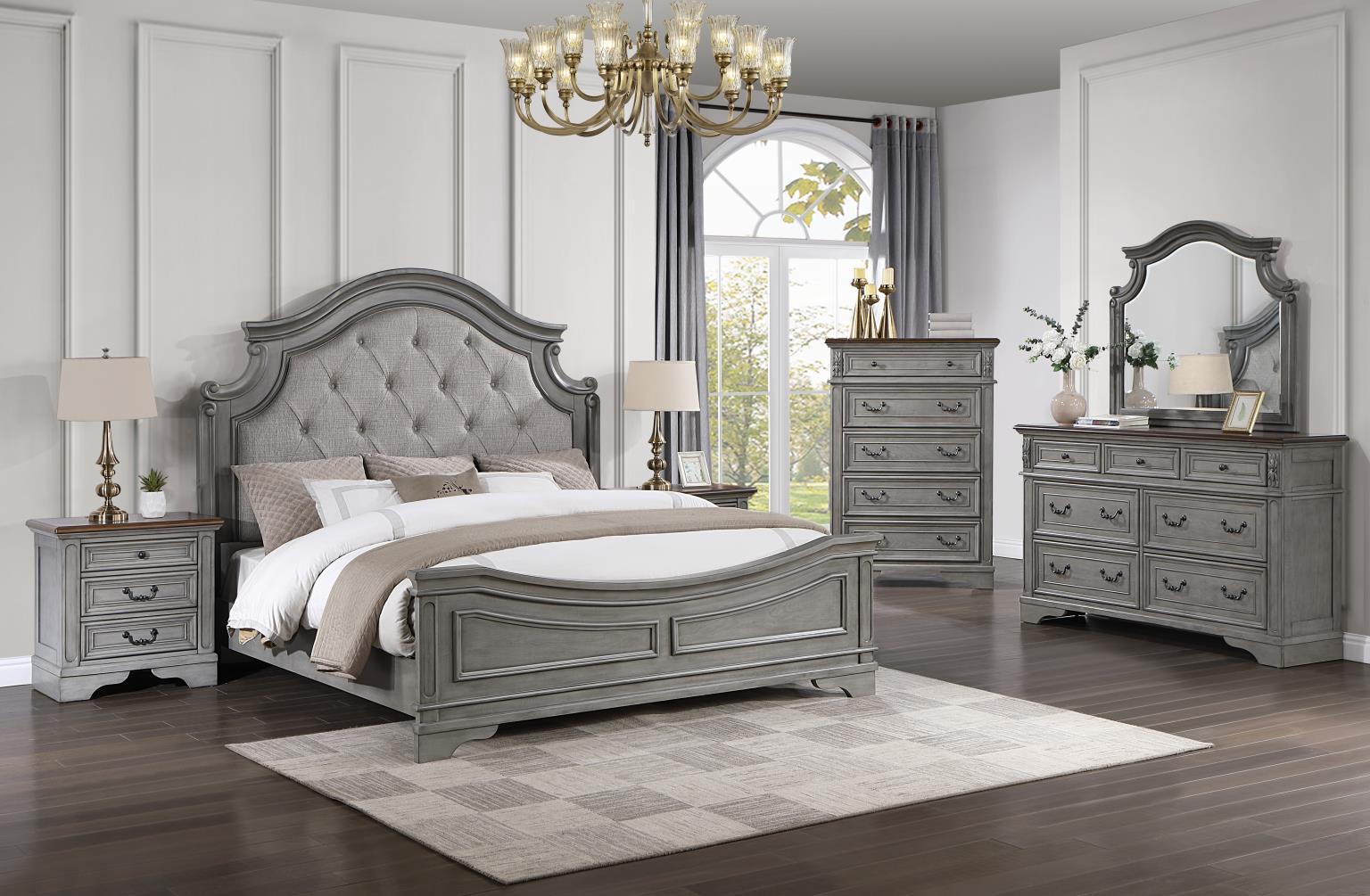 B112 - King Bed - Rustic Gray