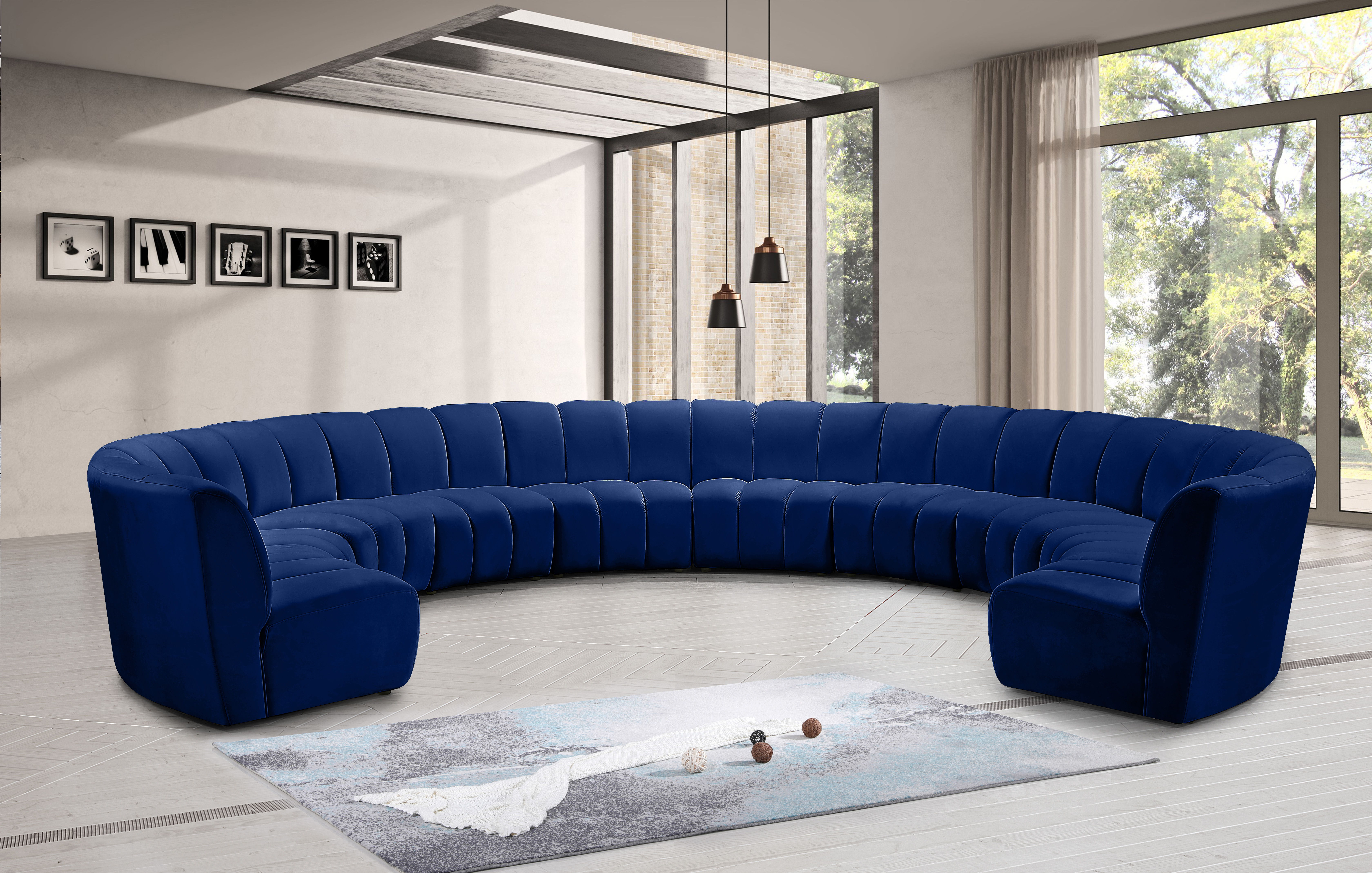 Infinity - 10 Piece Modular Sectional - Navy
