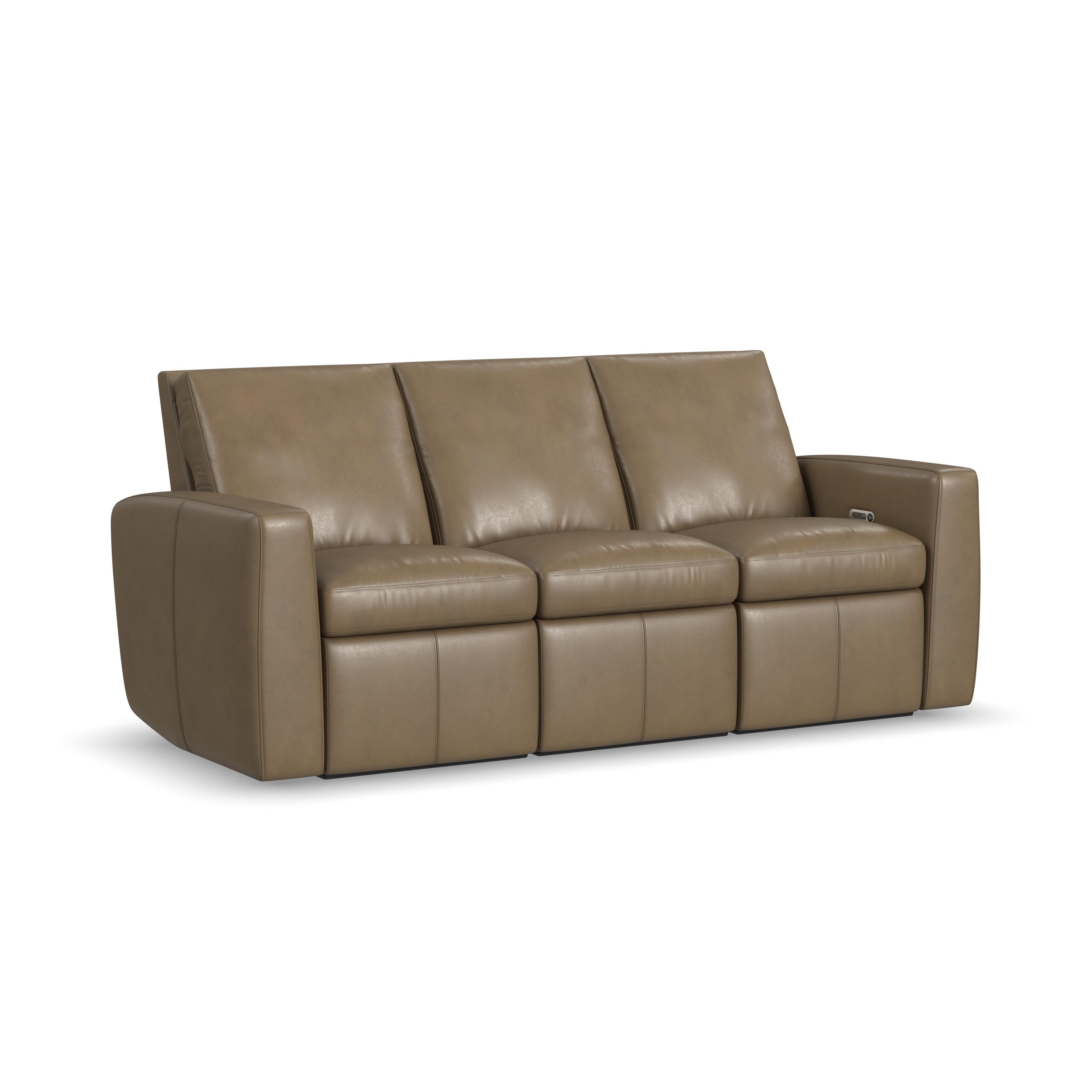 Aria - Power Reclining Sofa - Fawn, light brown