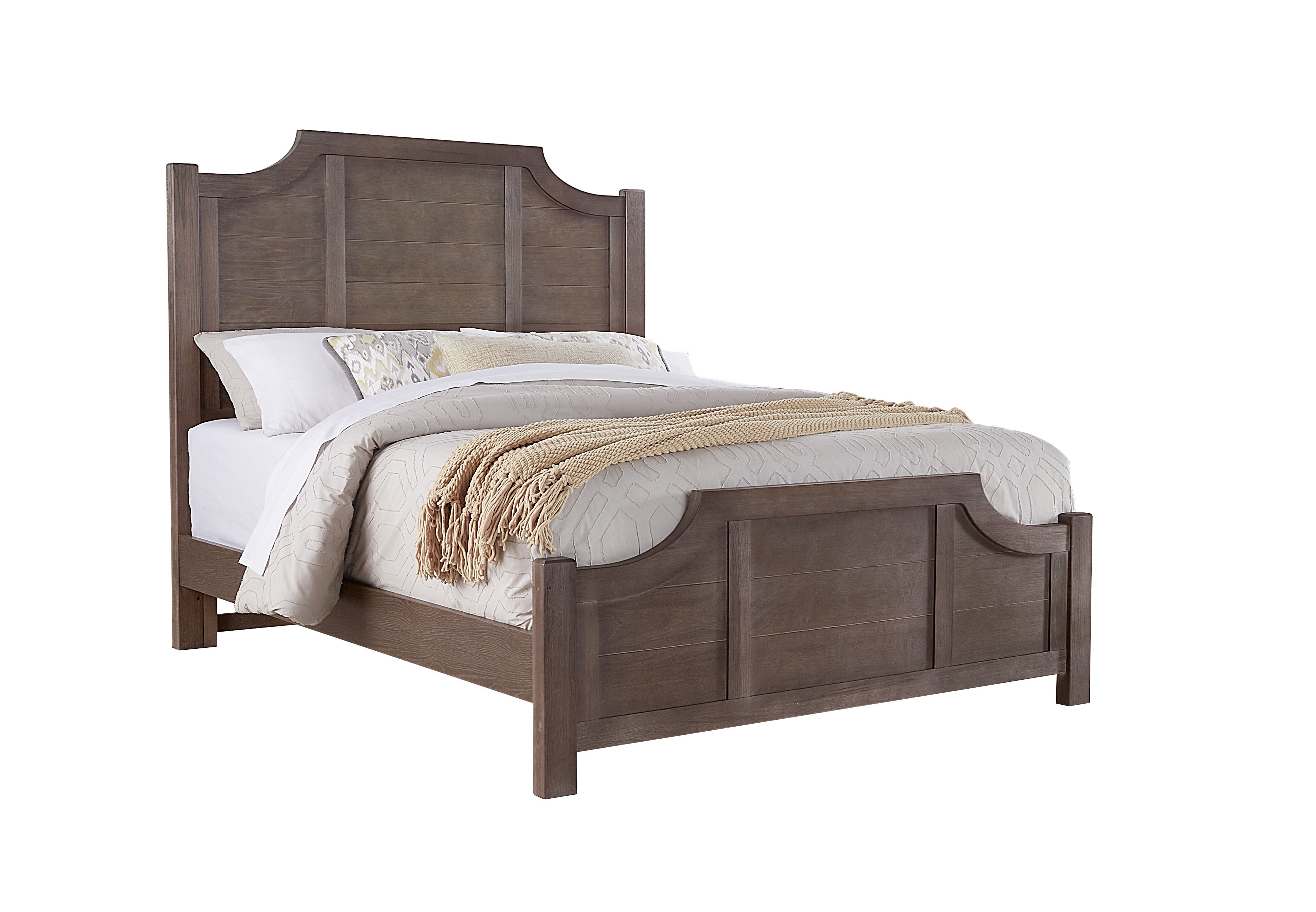 Vaughan-Bassett Maple Road - Queen Scalloped Bed - Maple Syrup