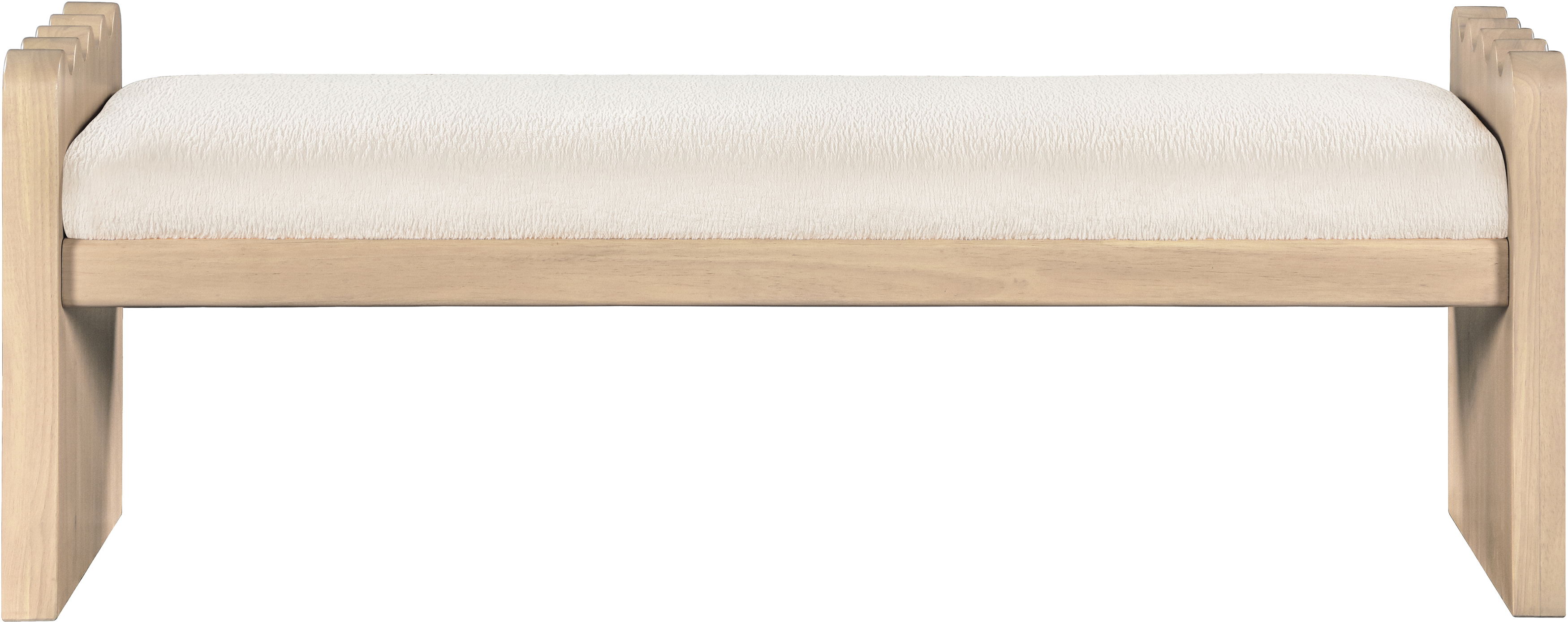 Sonia - Bench With Natural Base - Cream