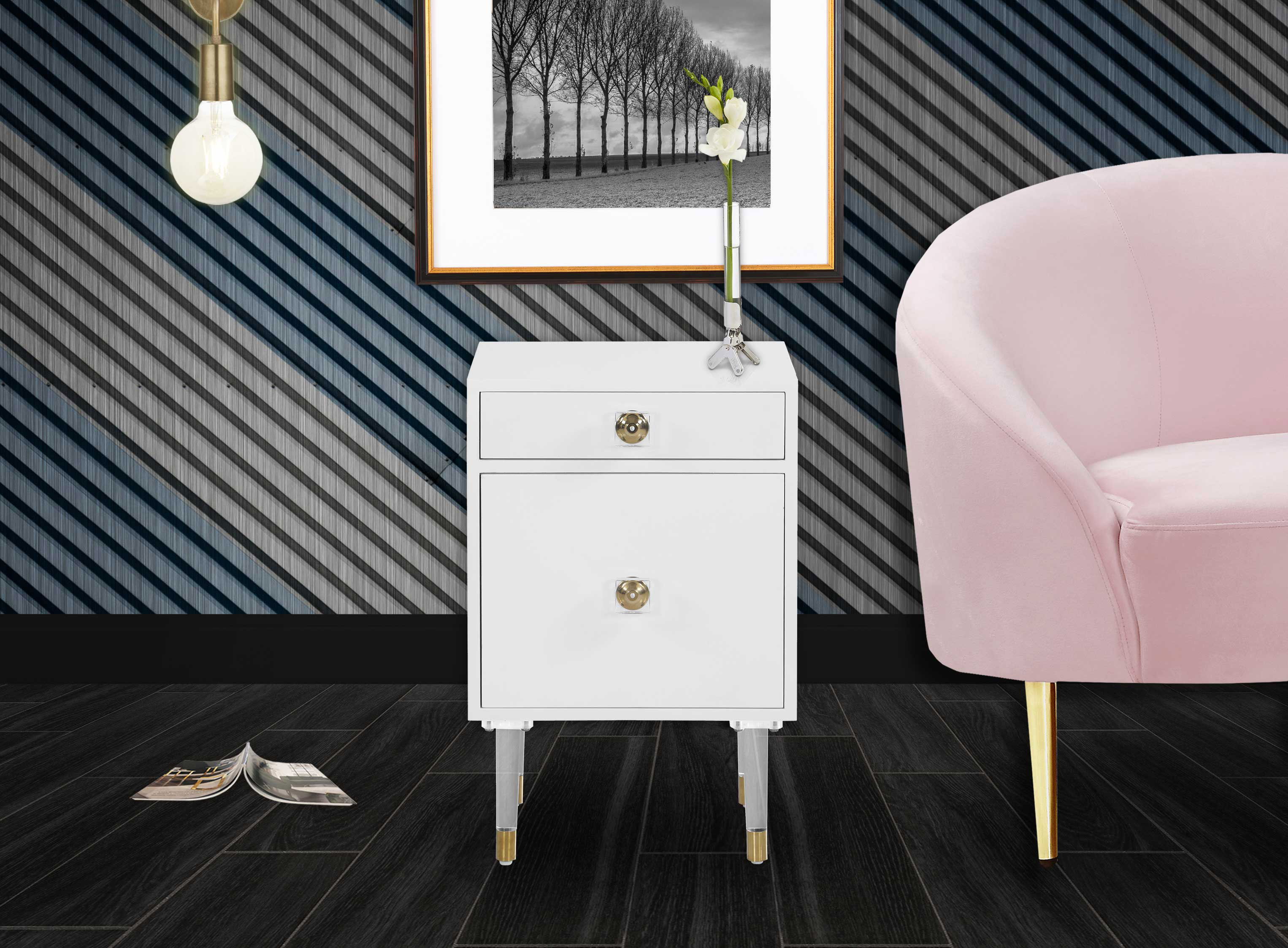 Lia - Side Table - White