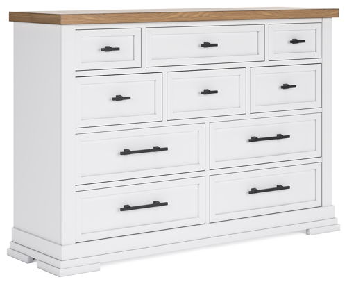Ashbryn - Dresser - White / Natural, white