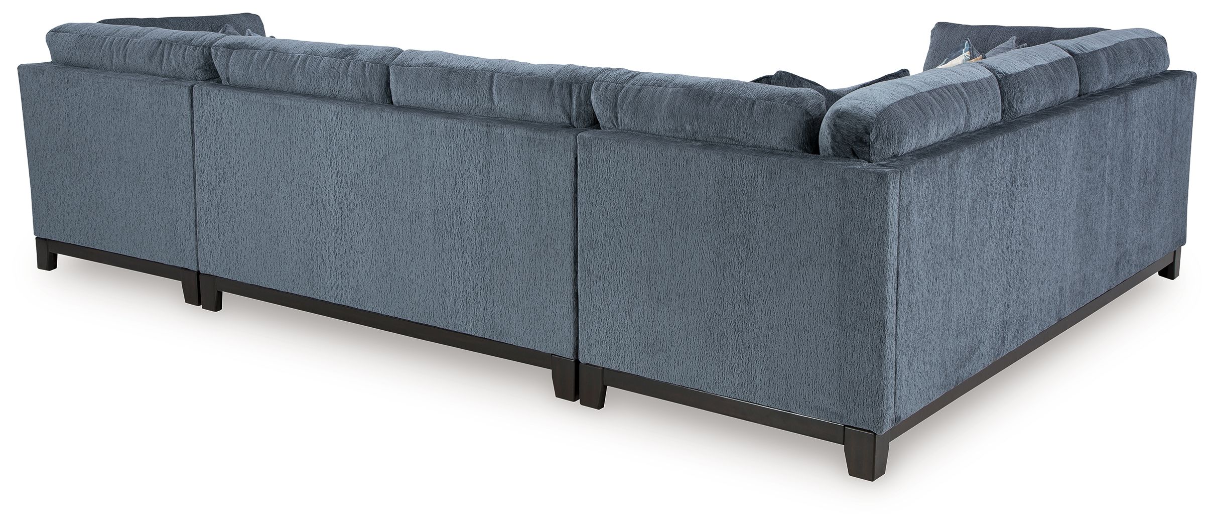 Ashley Furniture Maxon Place - 5 Pc. - 3-Piece Sectional With Raf Corner Chaise, Chair, Ottoman - Navy - Image 4