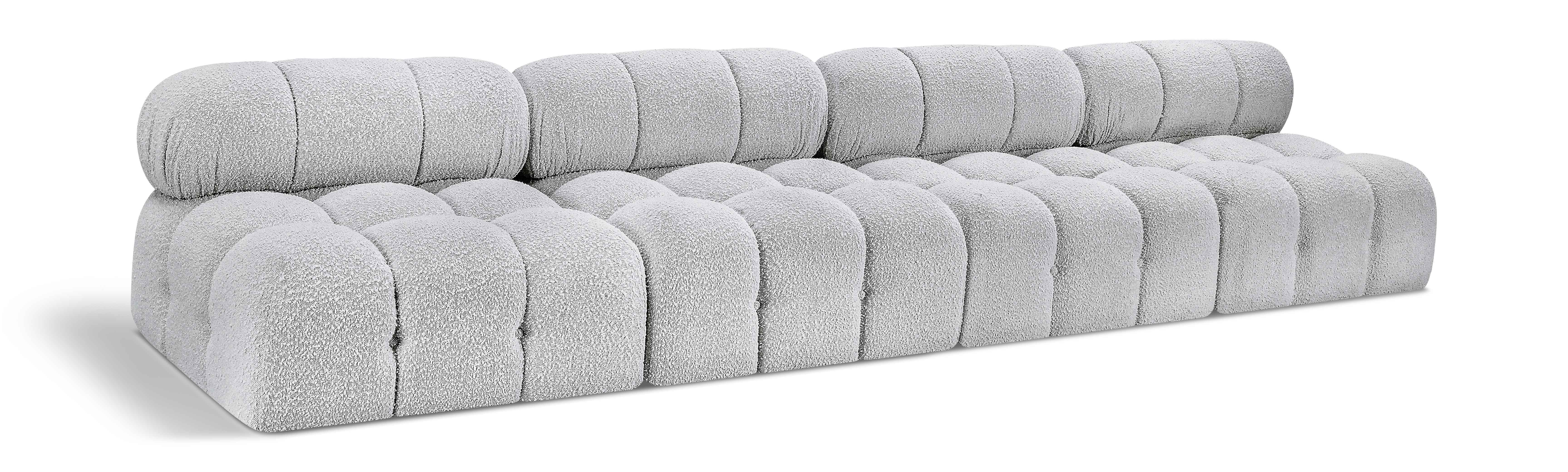 Ames - 4 Seat Modular Armless Sofa - Gray