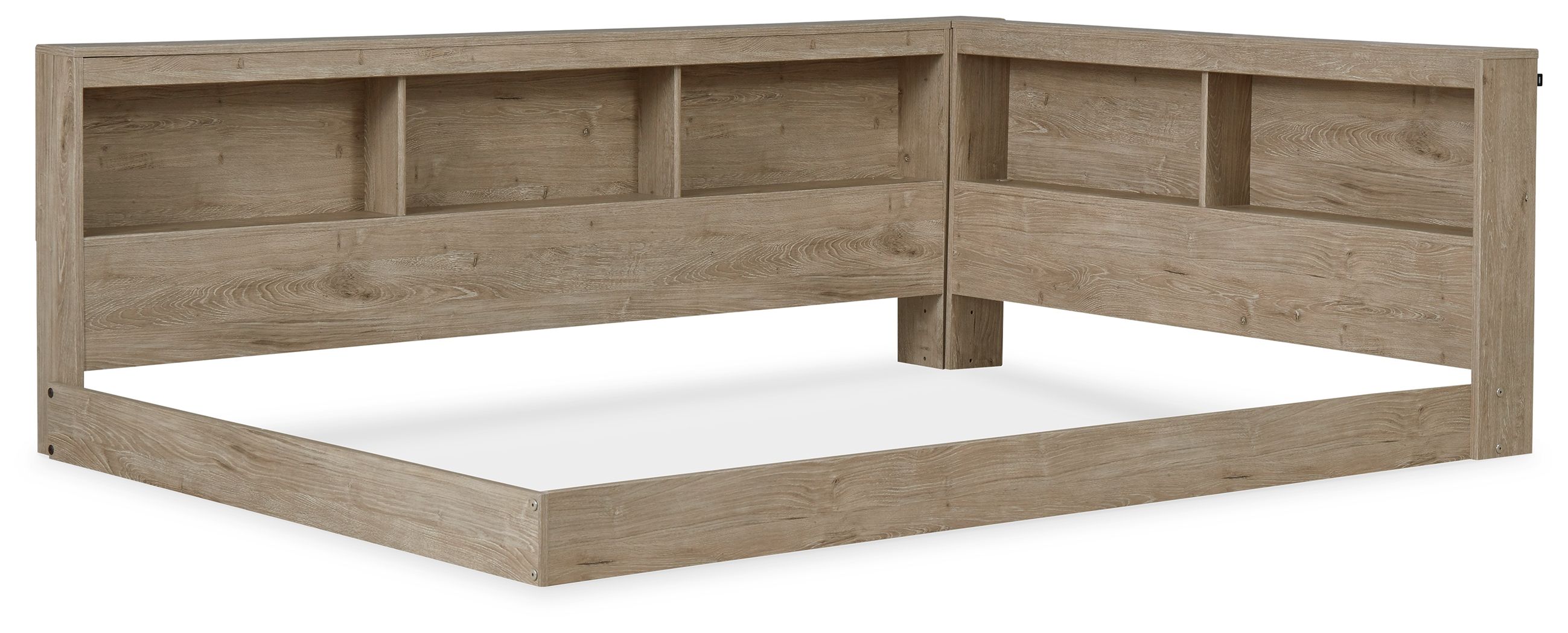 Oliah - Full Bookcase Storage Bed - Natural