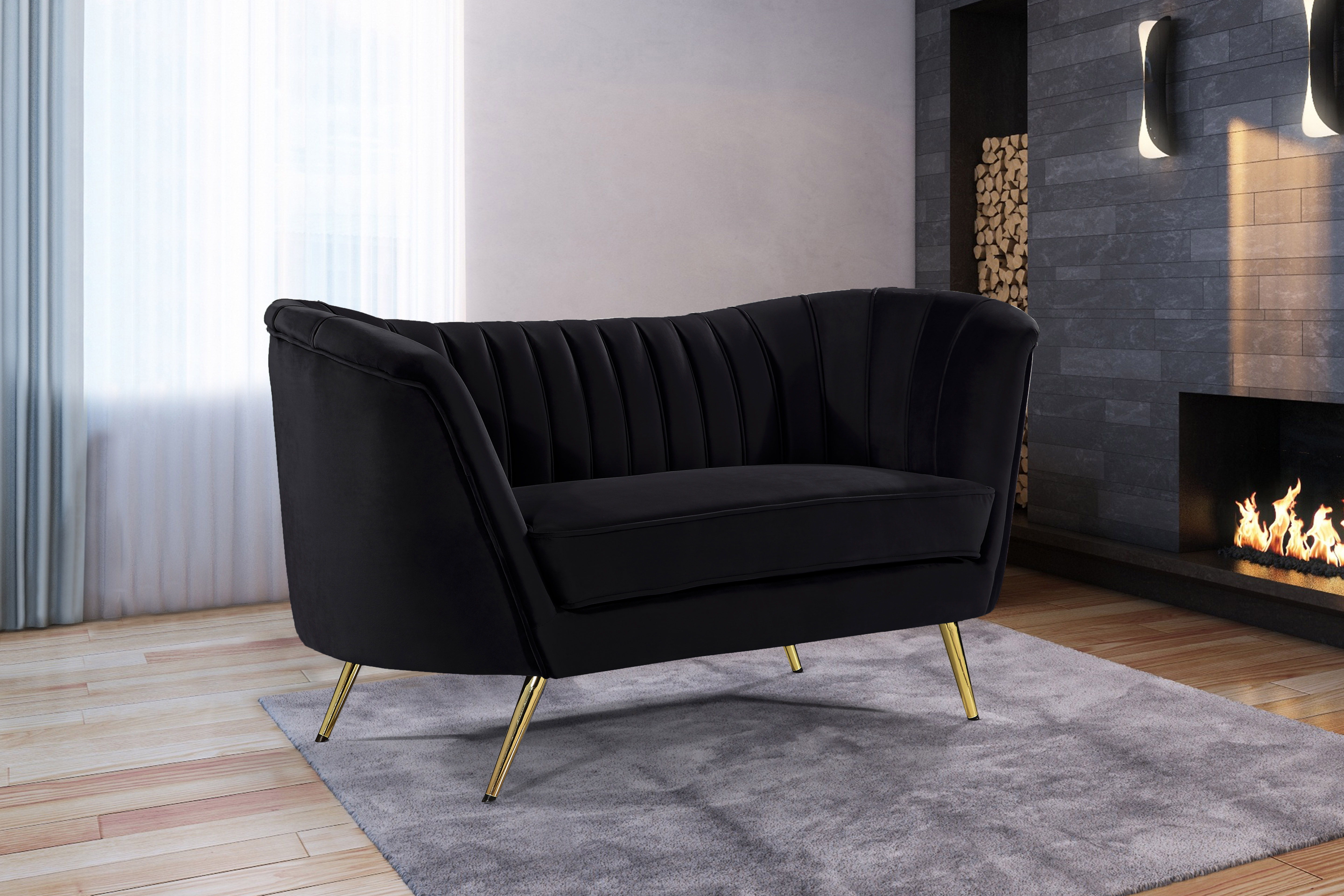 Margo - Loveseat - Black