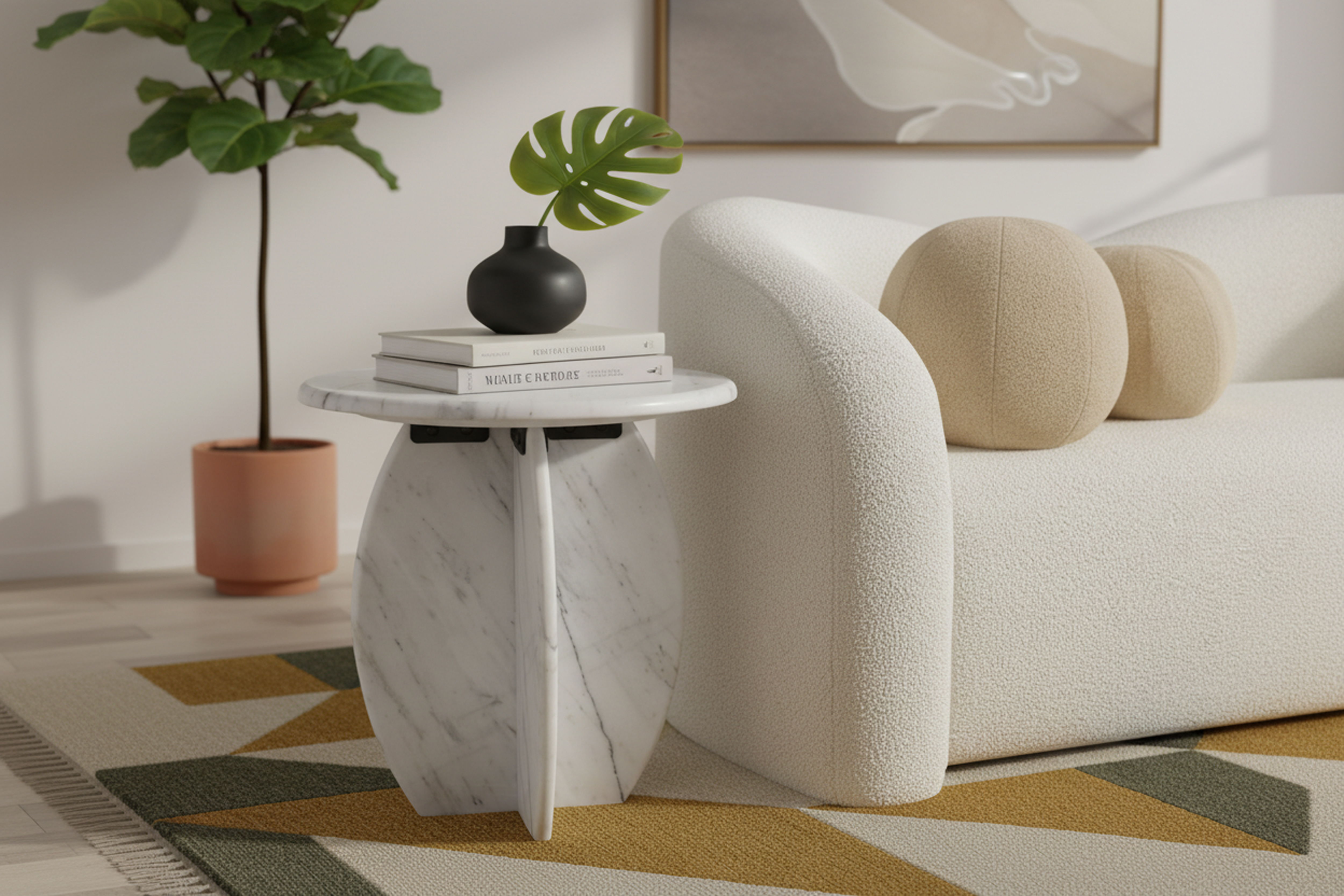 Formentera - End Table - White