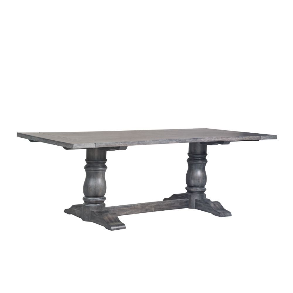 Leventis - 30" Dining Table - Weathered Gray, dark gray