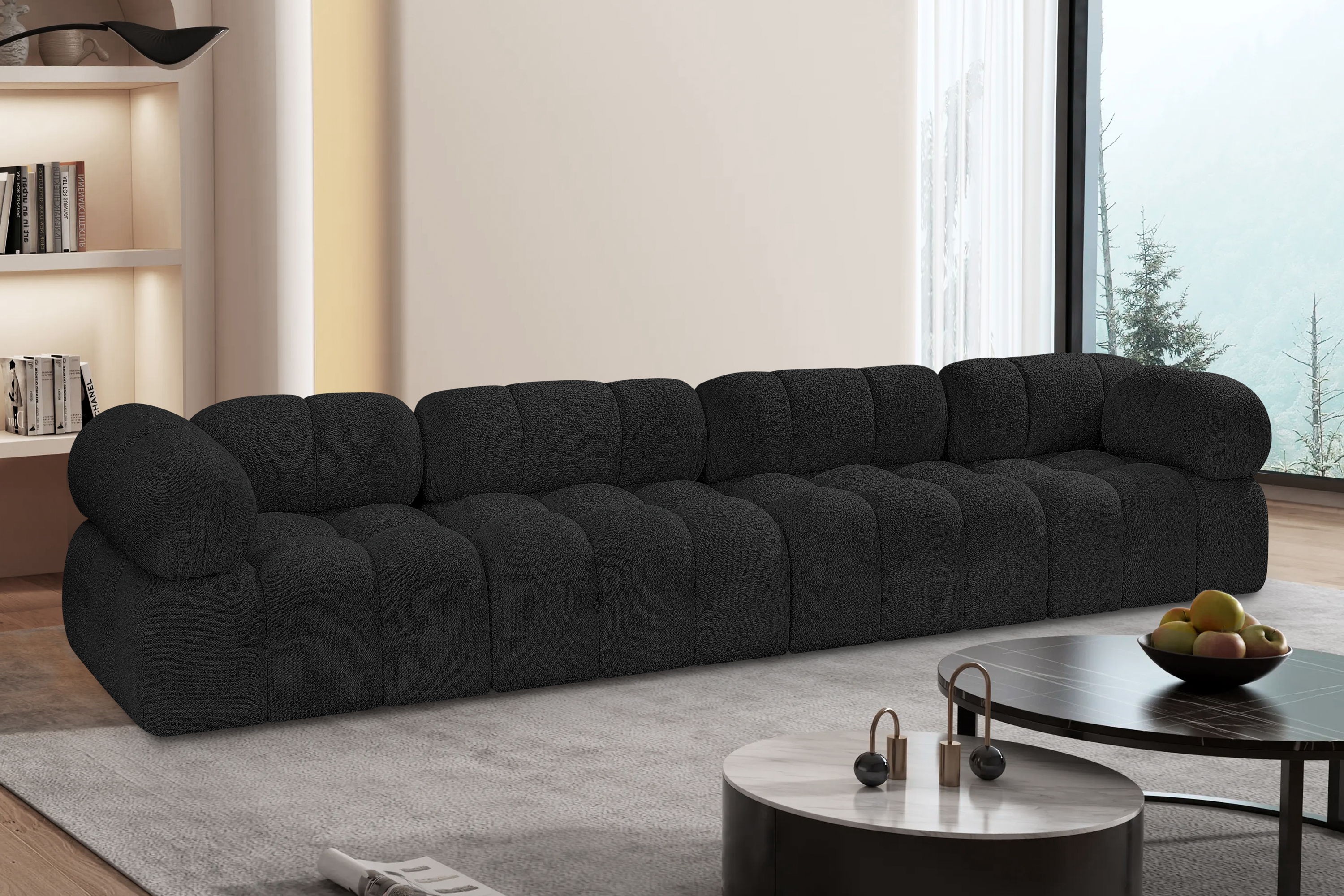 Ames - 4 Piece Modular Sofa - Black