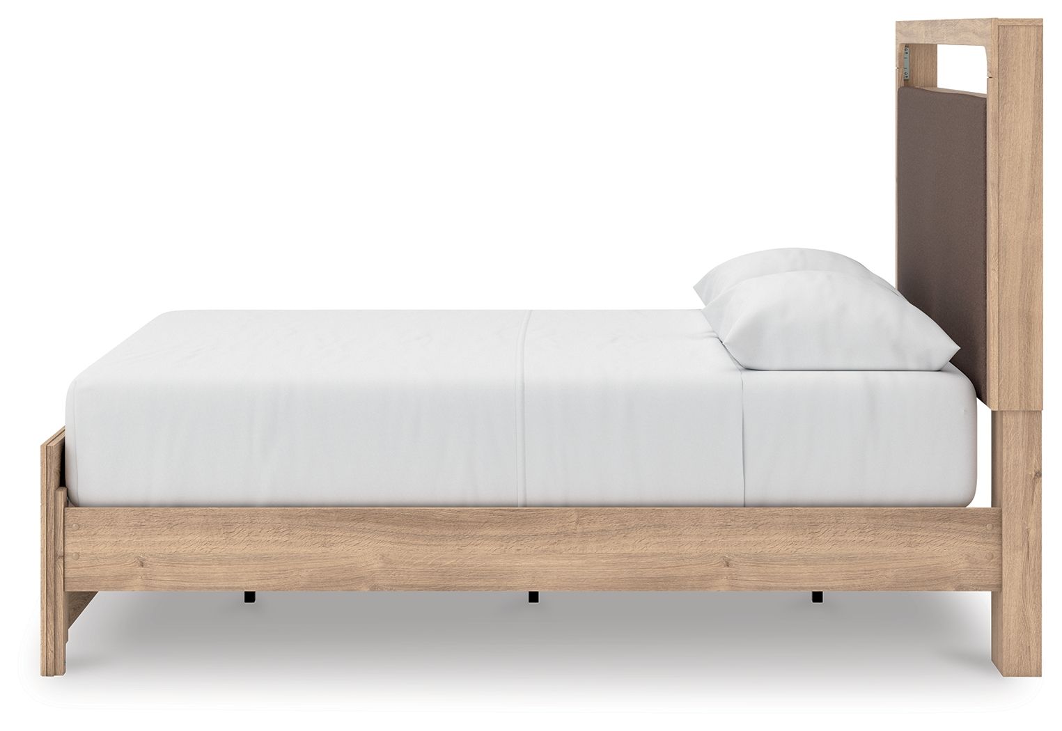 Ashley Furniture Kinlanni - Queen Upholstered Platform Bed - Tan - Image 8