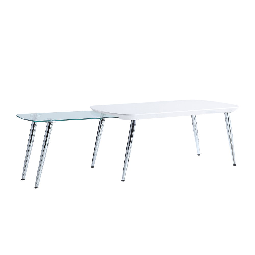 Patina - Coffee Table - White & Chrome, white, view 2