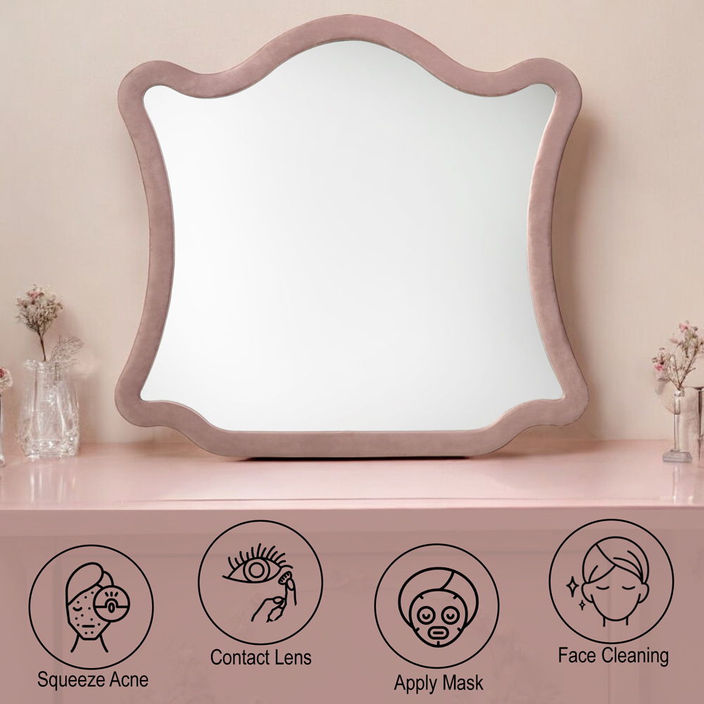 Salonia - Mirror - Pink Velvet, pink