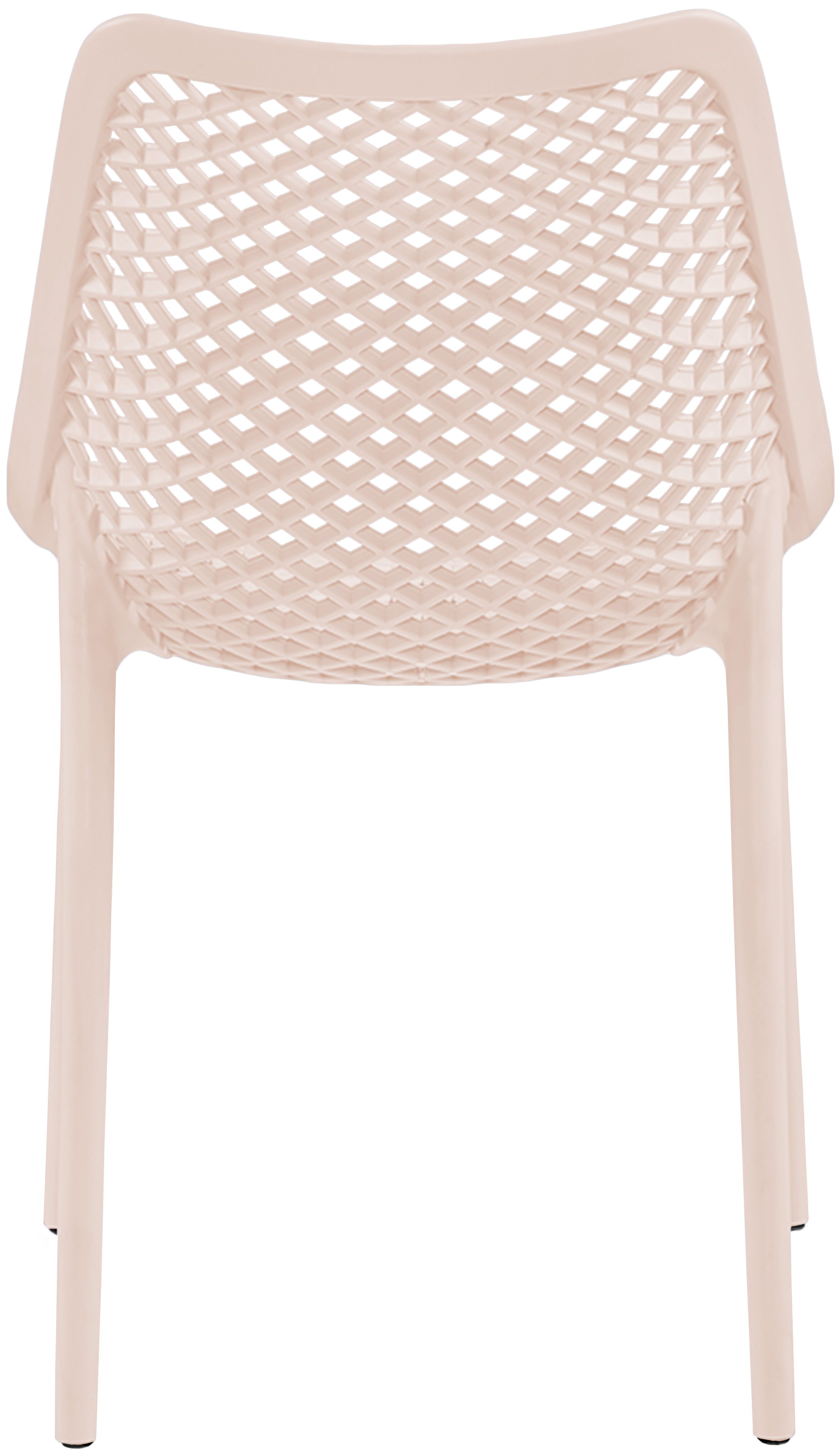 Mykonos - Plastic Outdoor Patio Dining Chair (Set of 4) - Pink