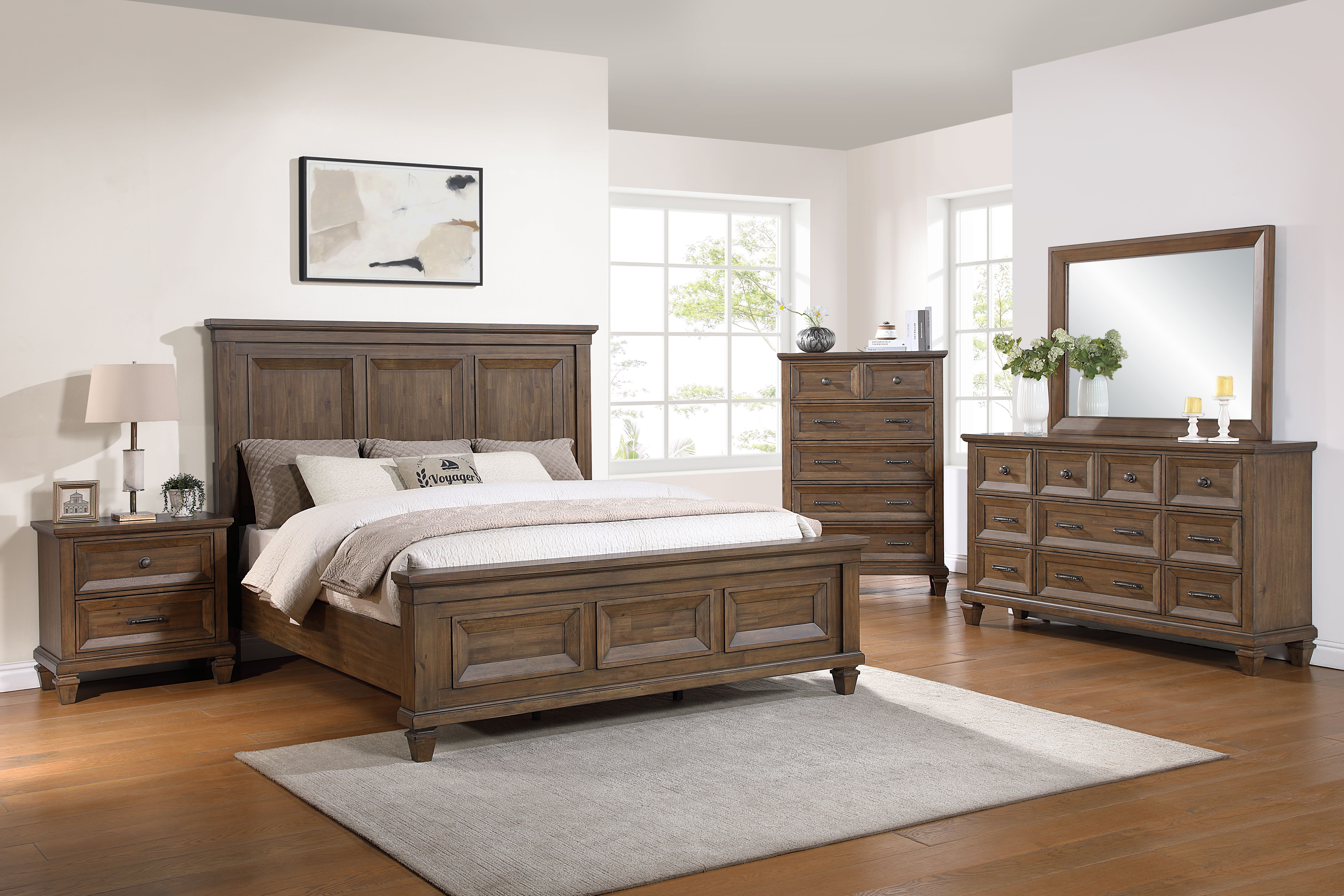 King · 5 Pc · Bed & Dresser & Mirror & Chest & Nightstand