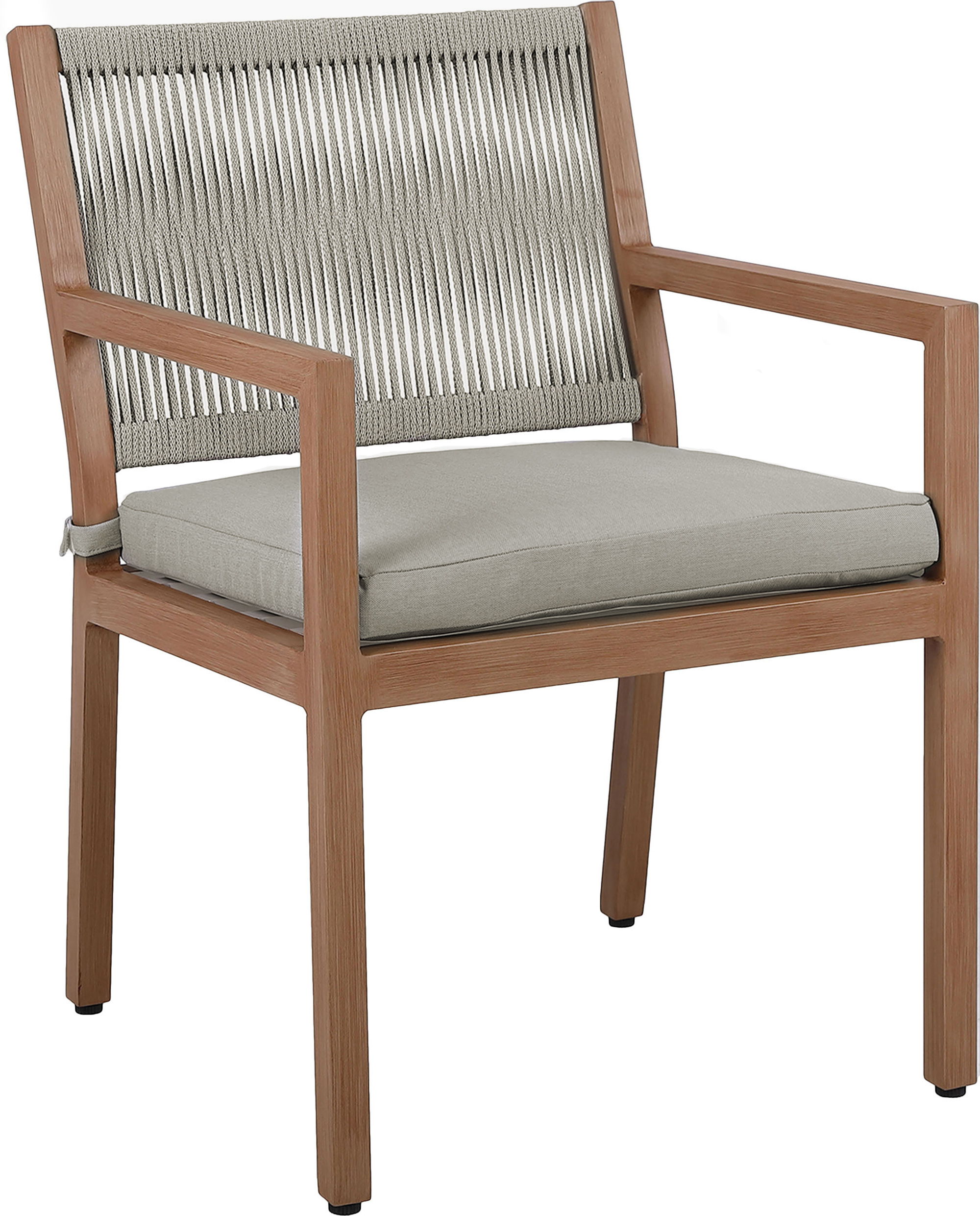 Maui - Water Resistant Outdoor Patio Dining Arm Chair (Set of 2) - Gray