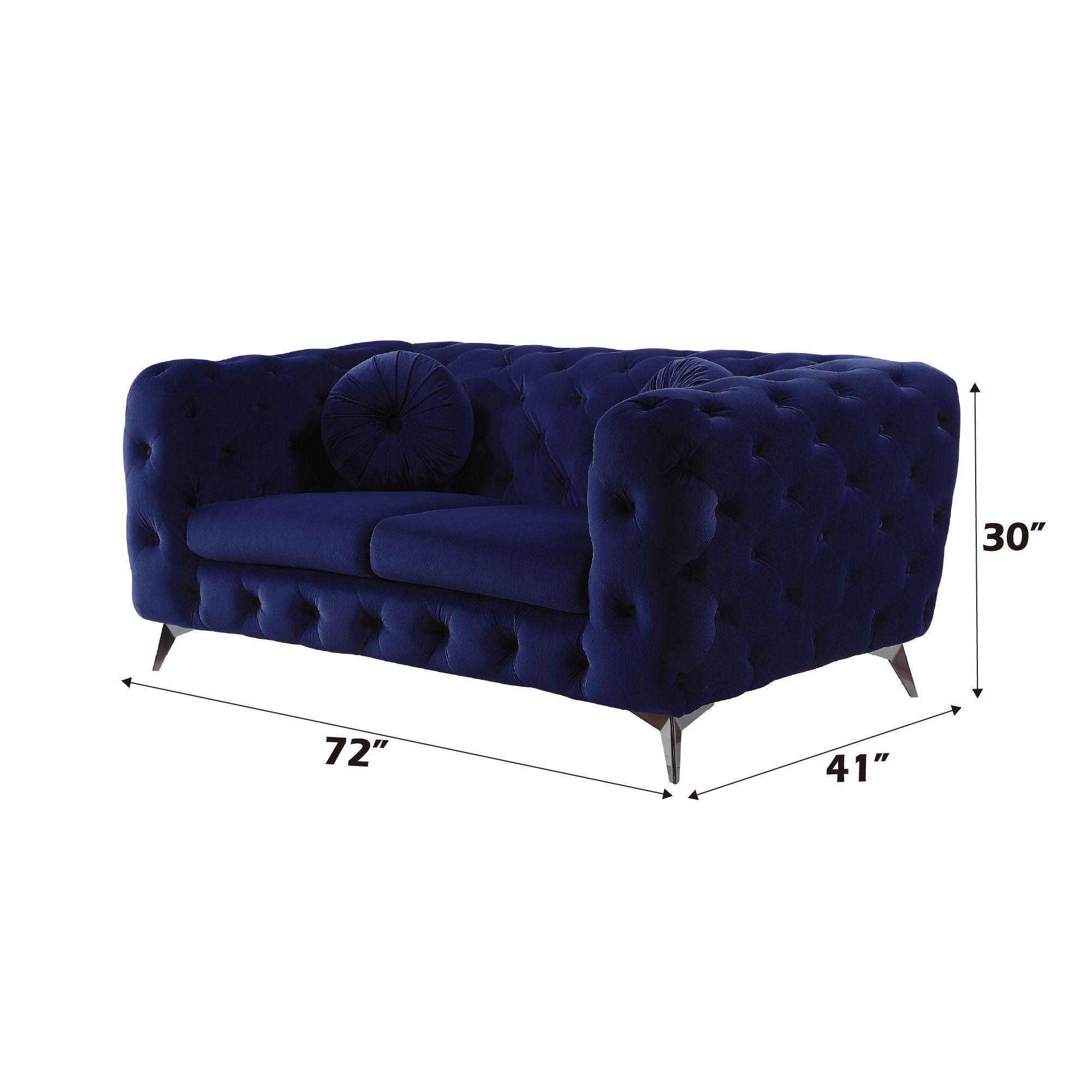 Atronia - Loveseat - Blue Velvet, blue, view 3