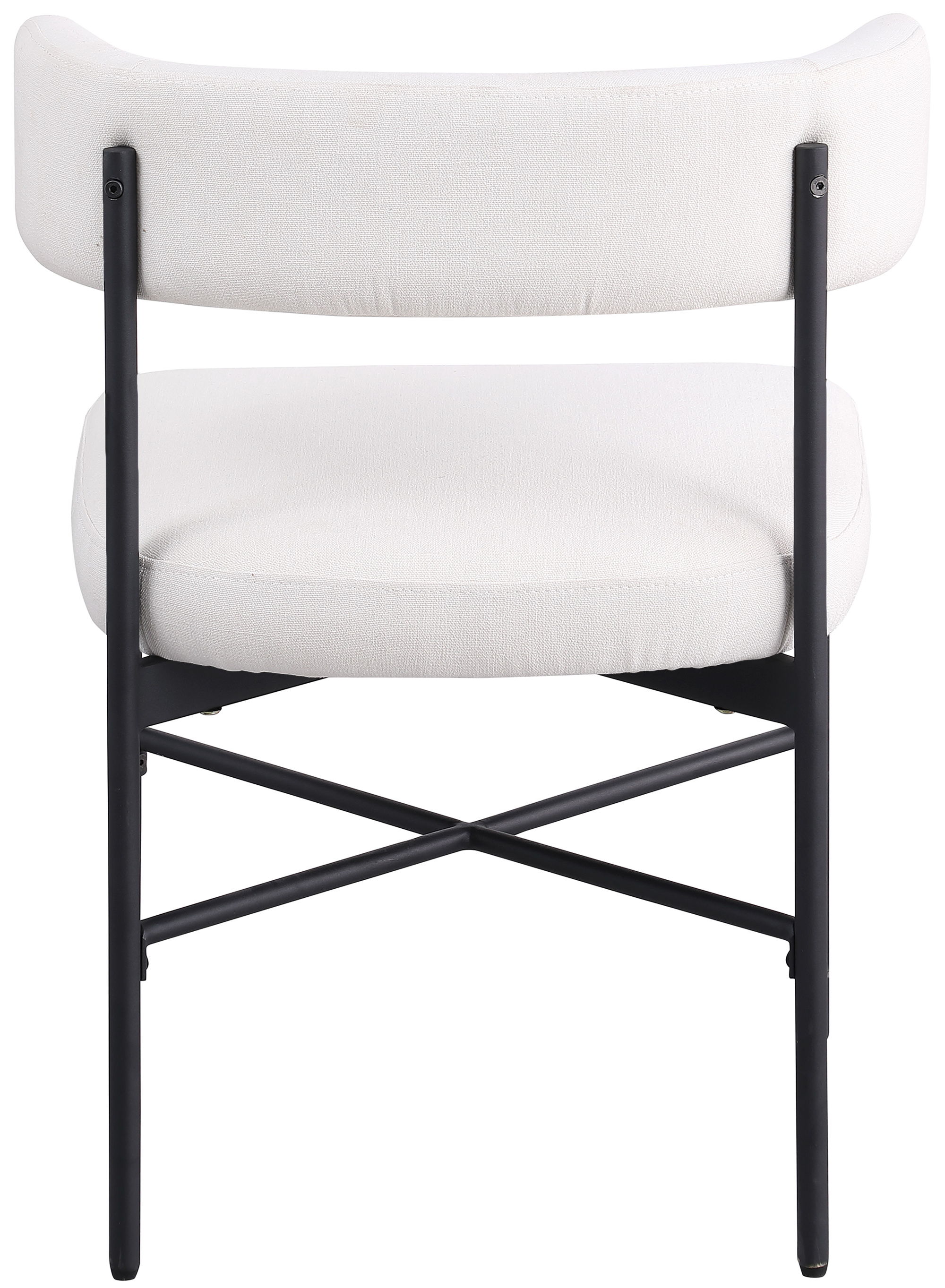 Rivage - Durable Dining Chair With Black Frame (Set of 2) - Cream