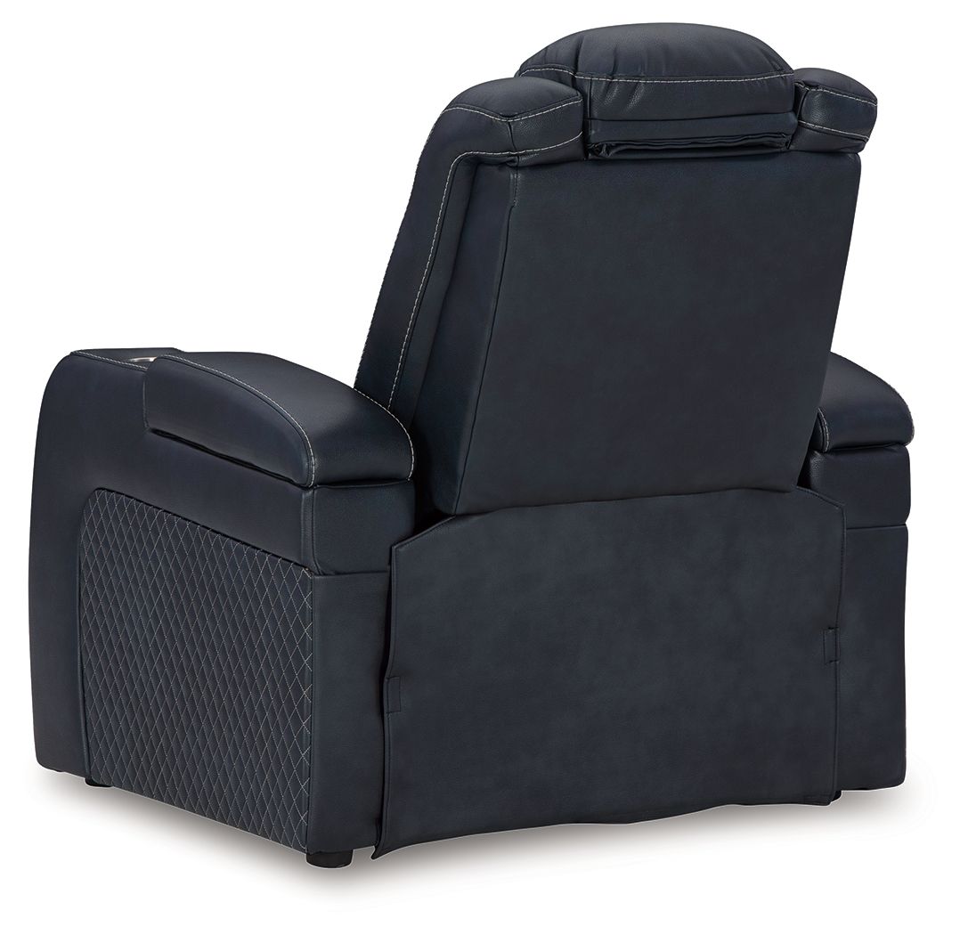 Ashley Furniture Fyne-Dyme - Power Recliner/Adj Headrest - Sapphire - Image 6