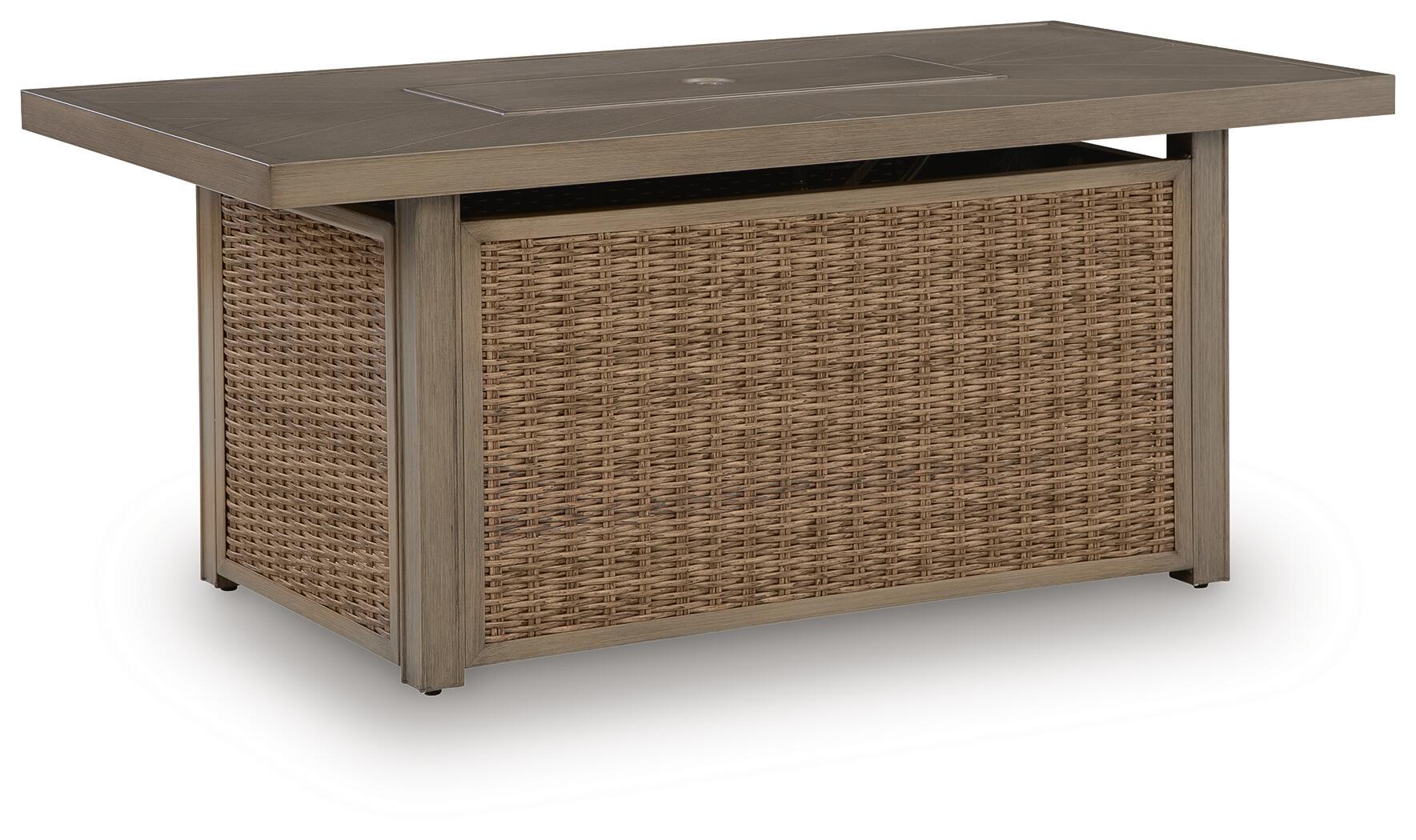 Laguna Heights – Rectangular Fire Pit Table – Beige