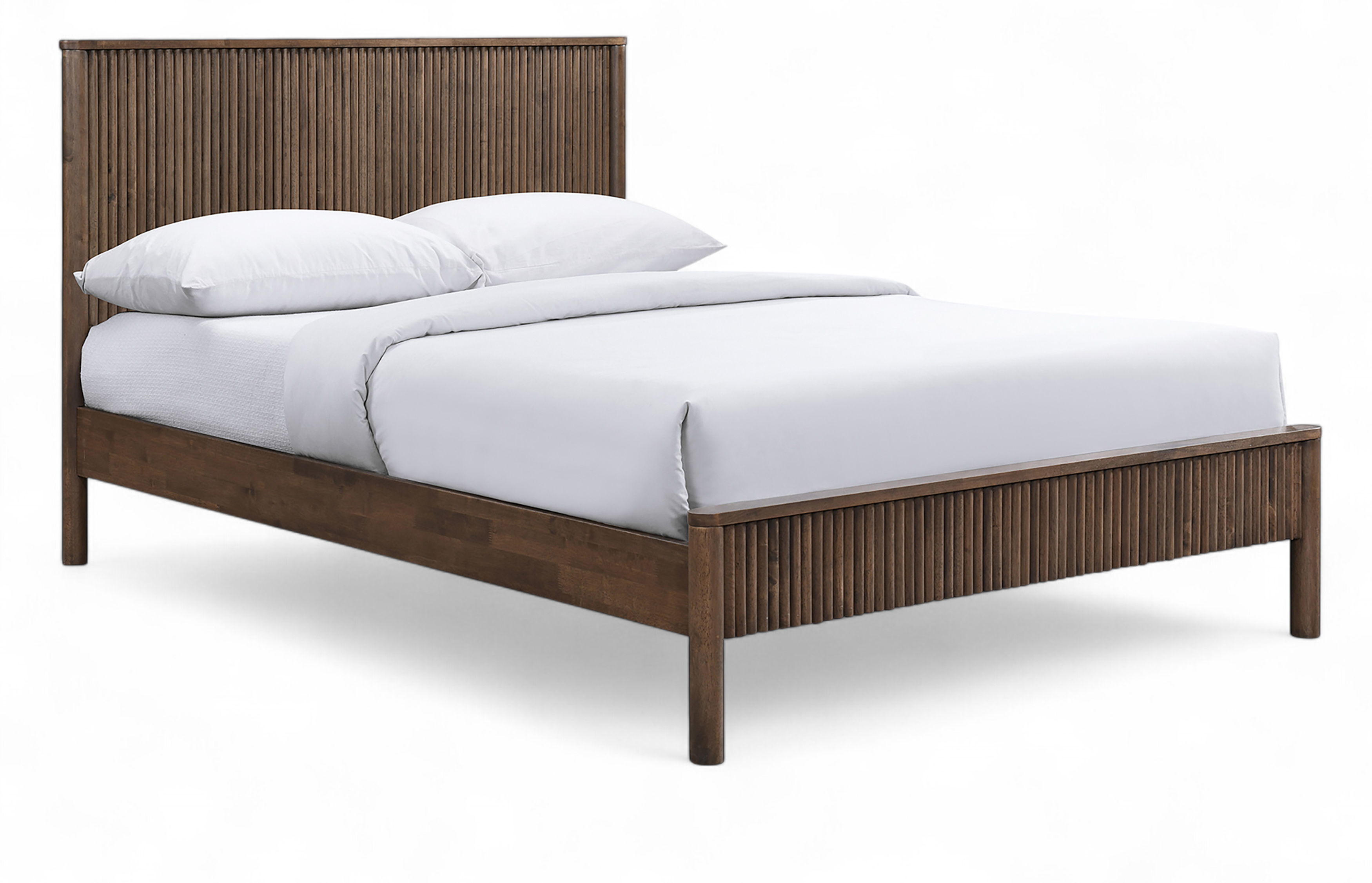 Kivo - Solid Full Bed - Walnut