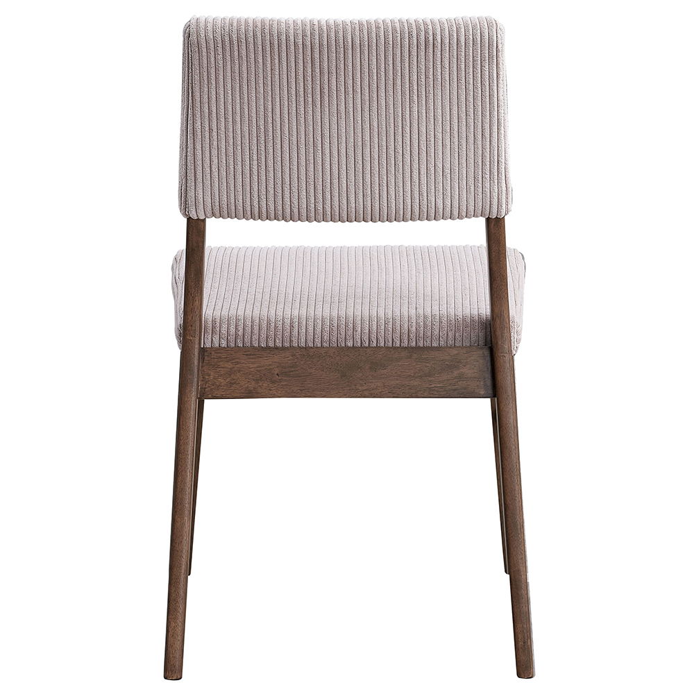 Seda - Corduroy Side Chair (Set of 2) - Dusty Mauve & Walnut, beige, view 4