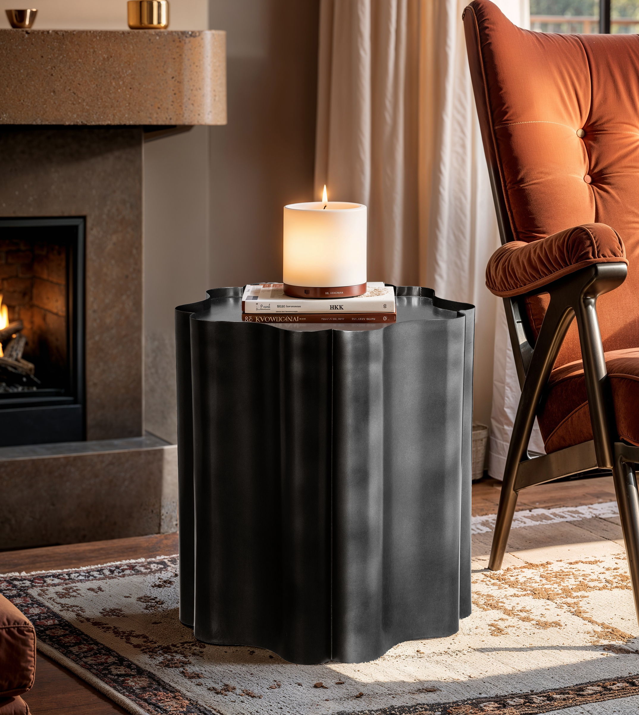 Eloise - Iron End Table - Black
