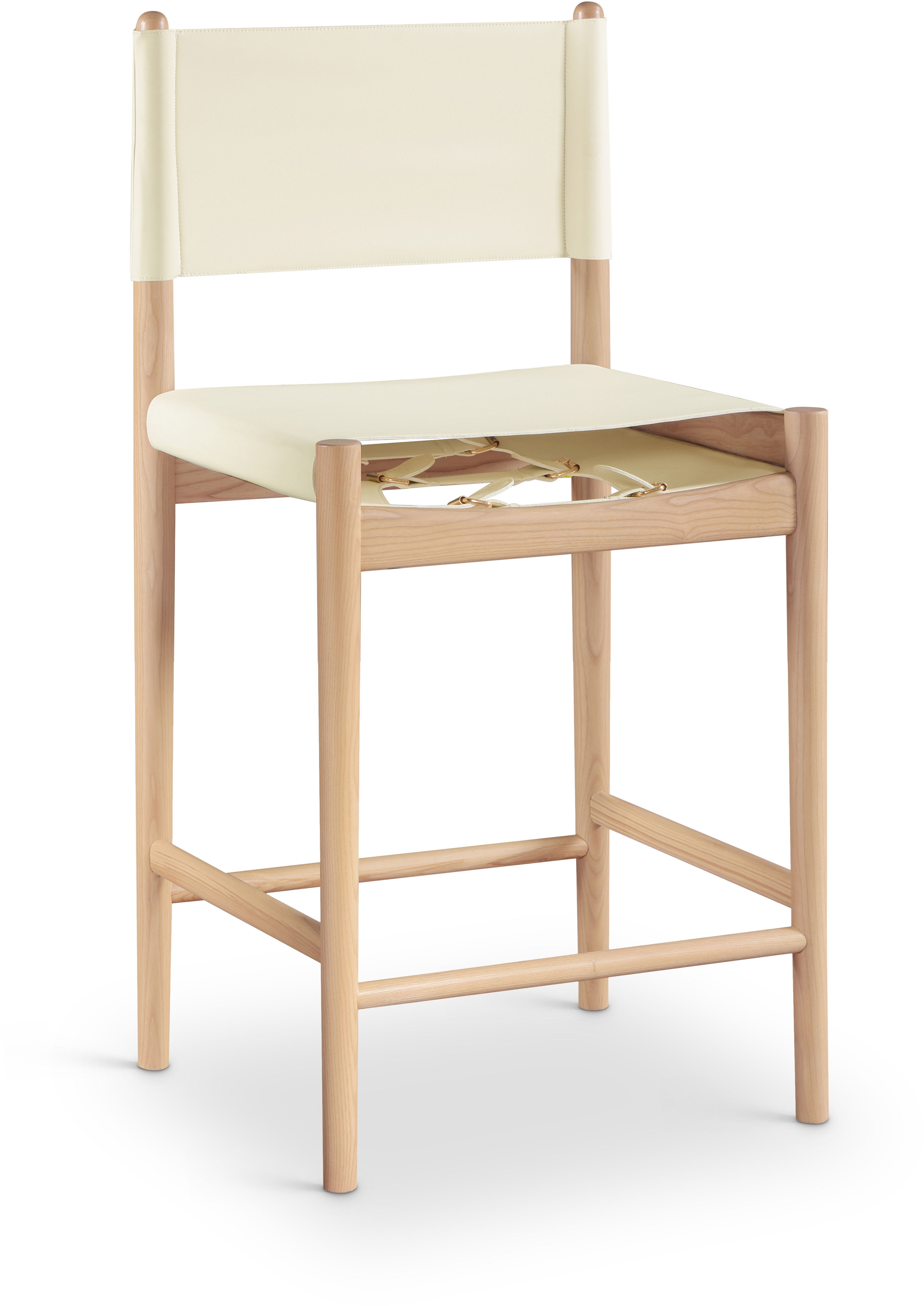 Rawlins - Vegan Leather Counter Stool - Cream