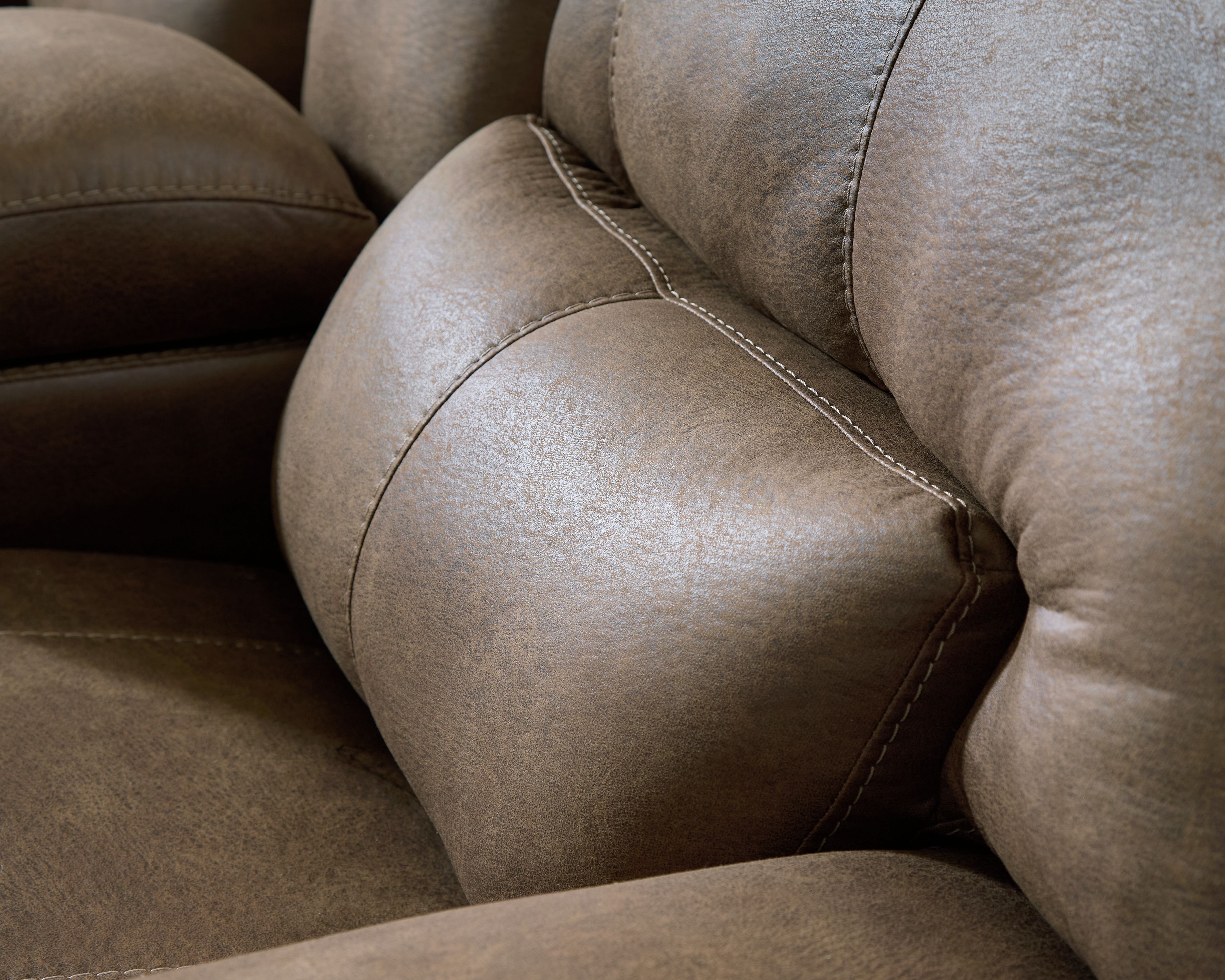 Ashley Furniture Beckley Place - Power Reclining Loveseat With Console / Adjustable Headrest - Earth - Image 9