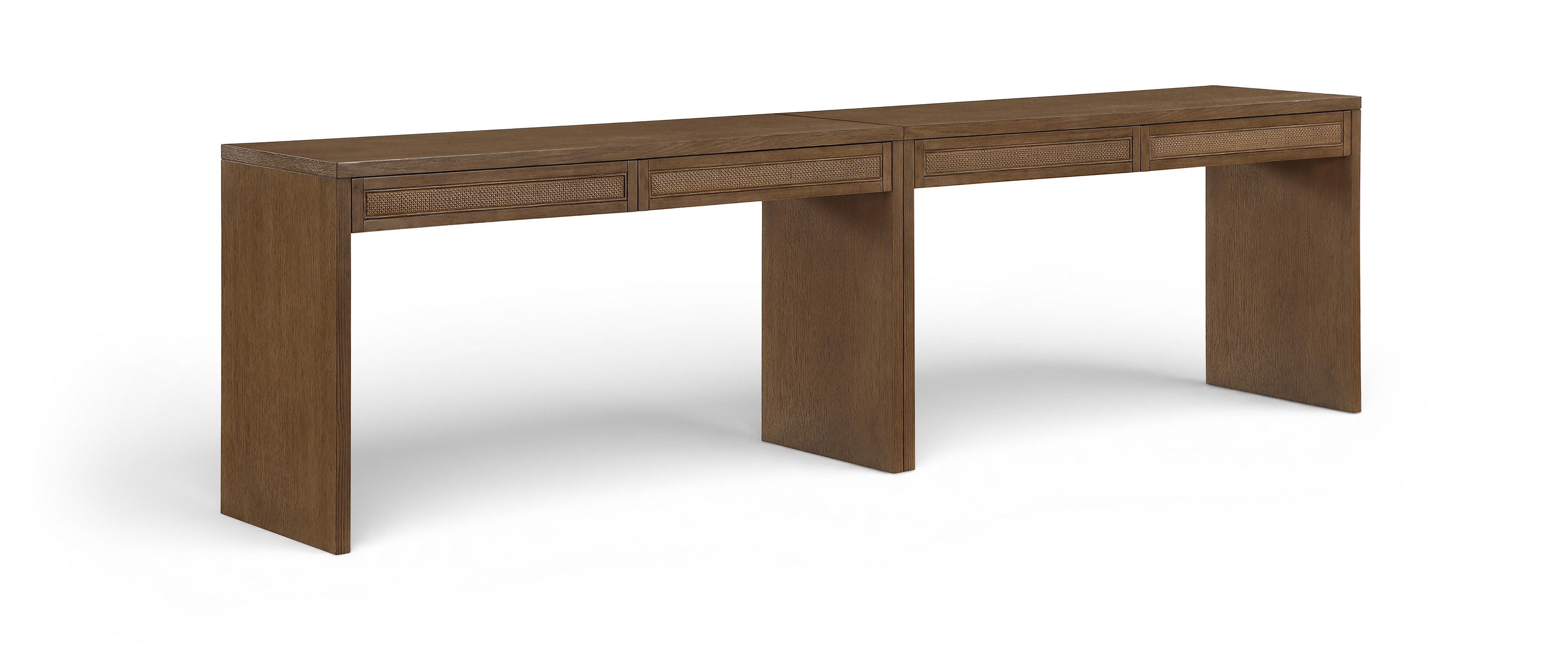 Avro - Solid Wood And Oak Veneer 2 Piece Desk - Brown