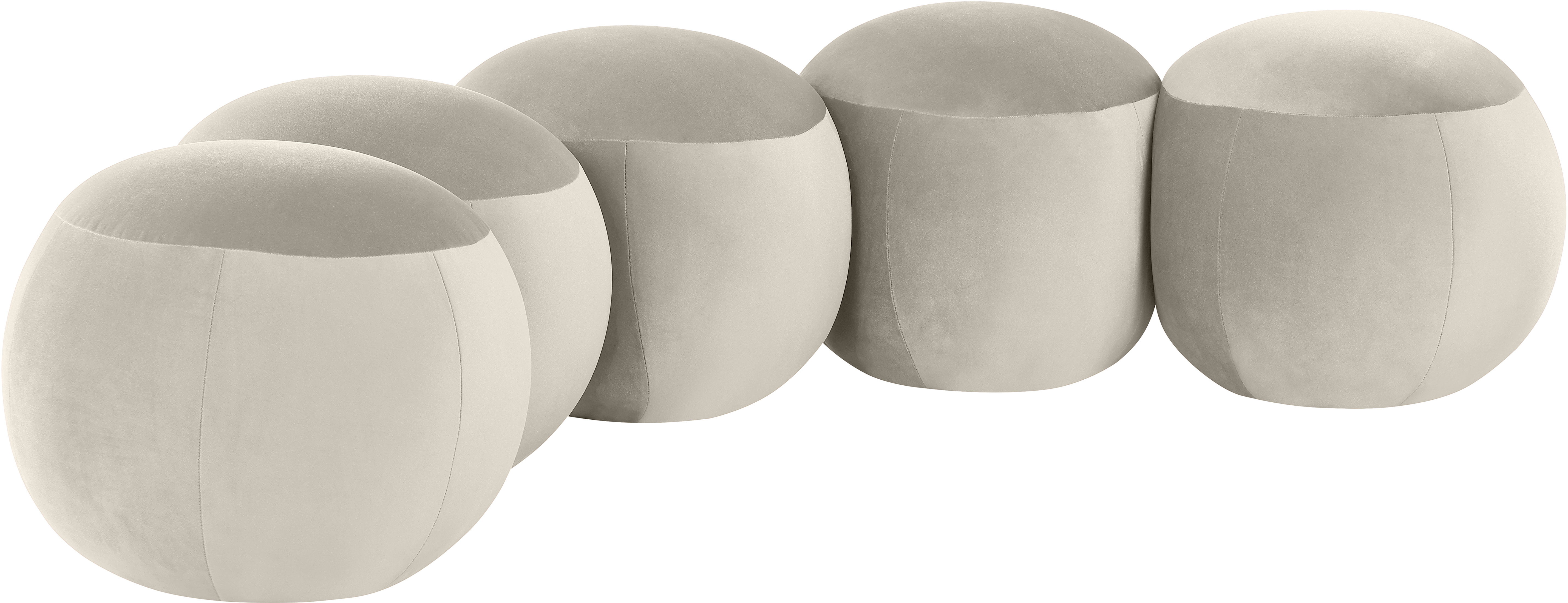 Apollo - 74.5" Velvet Bench - Cream