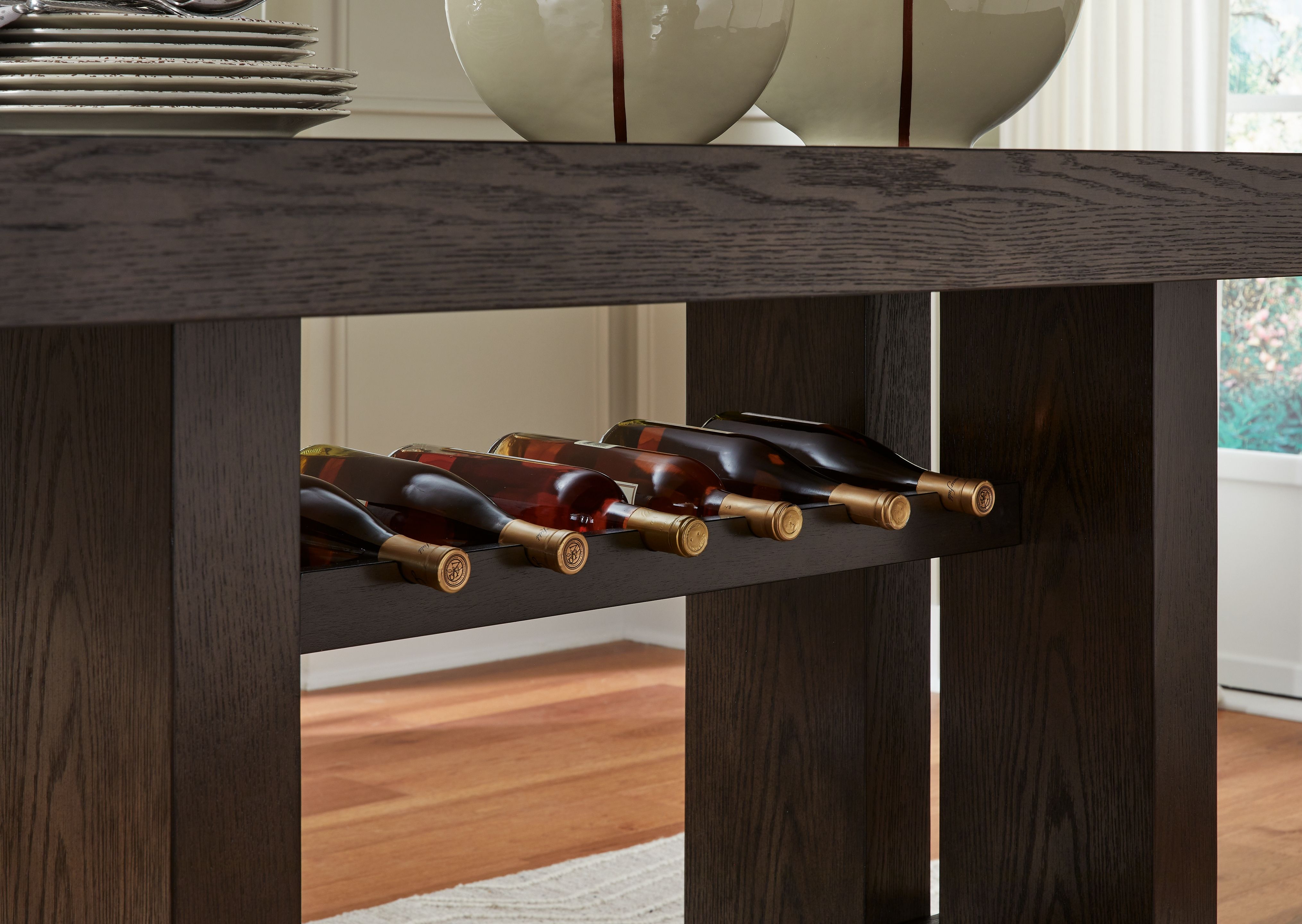 Ashley Furniture Burkhaus - Rectangular Dining Room Counter Table - Dark Brown - Image 6