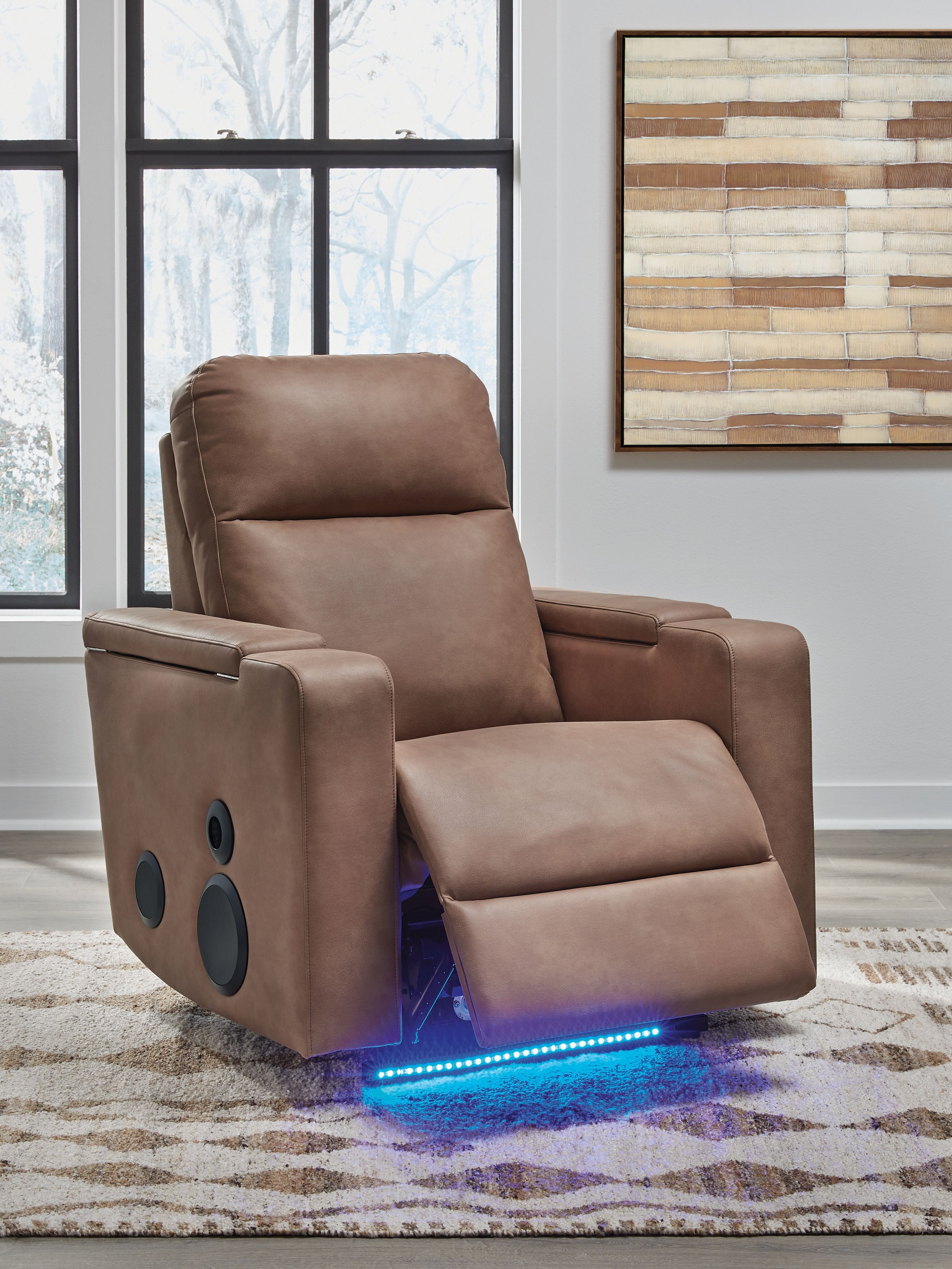 Ashley Furniture Lorrenton - Glider Power Recliner With Audio System - Caramel - Image 5