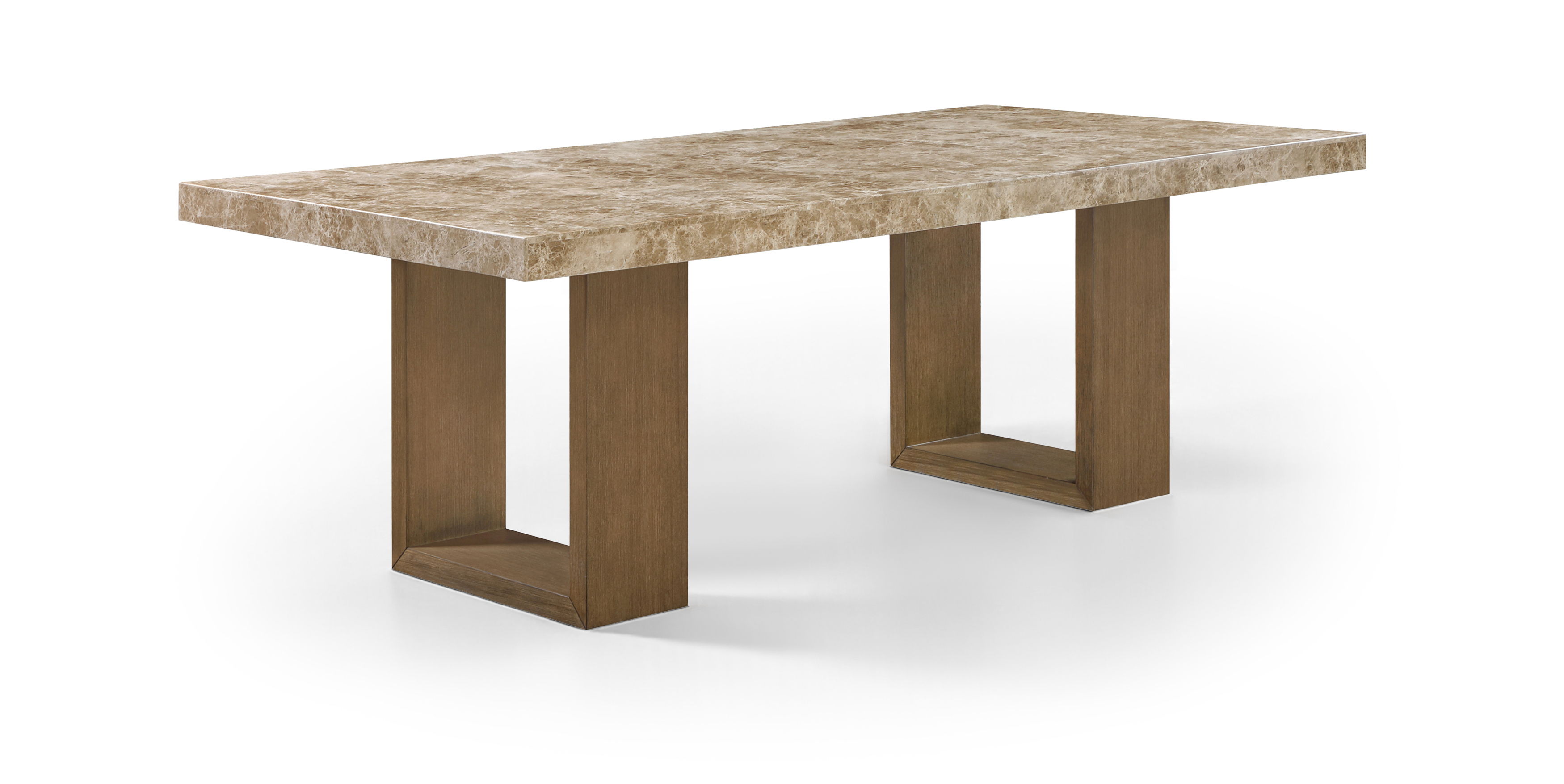 Ananda - 84" Marble Dining Table - Brown