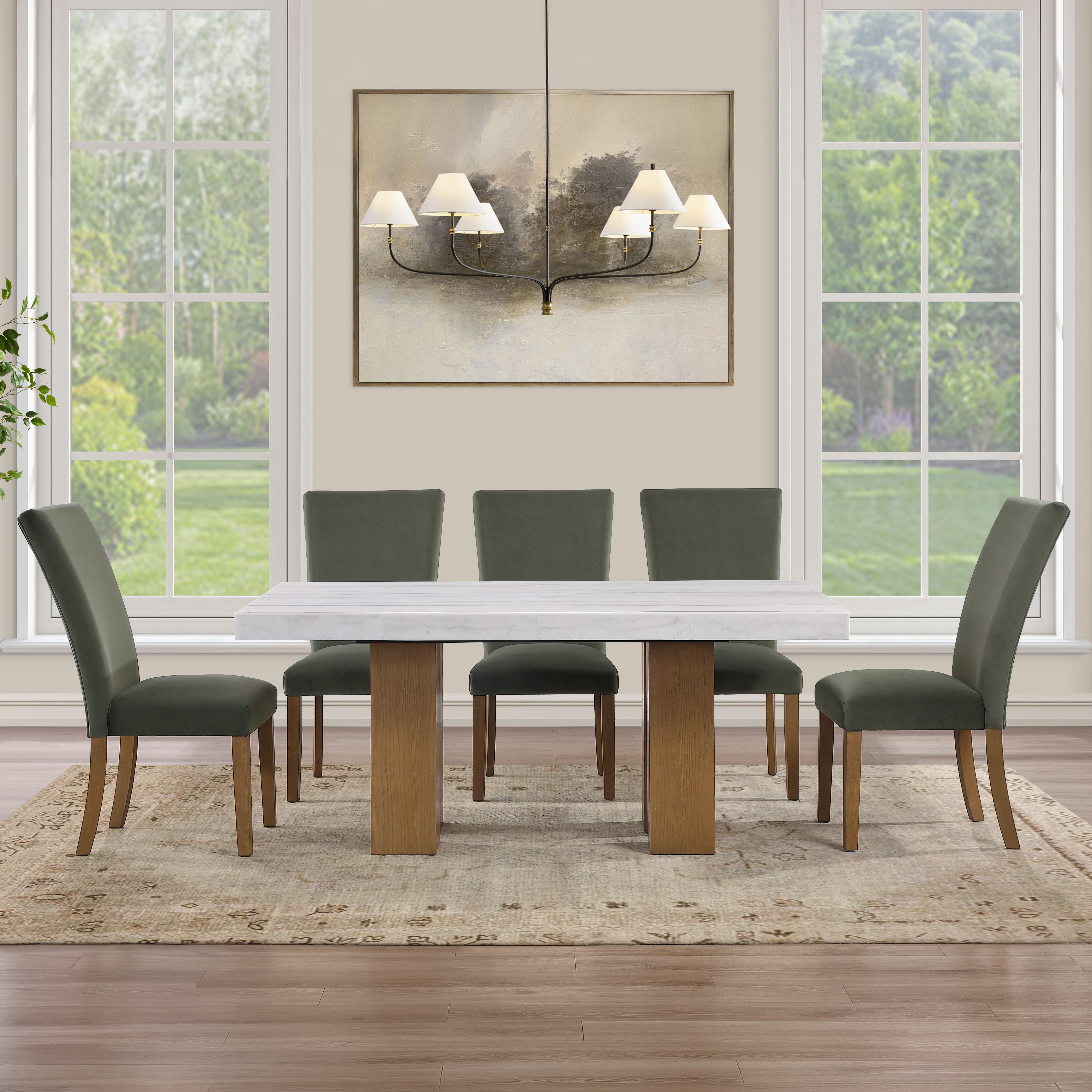 7 Pc · Table, 6 Side Chairs