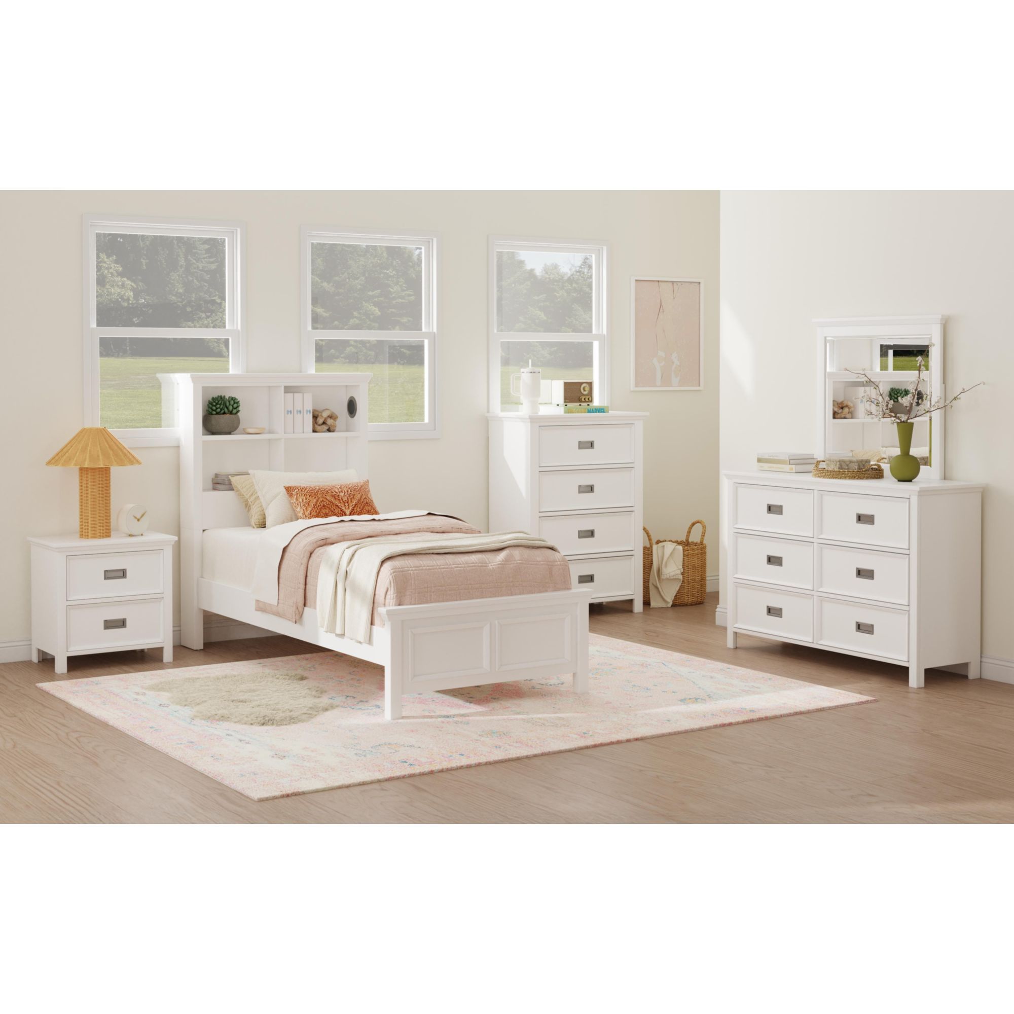 Hampton Kids - 2-Drawer Nightstand With USB - White