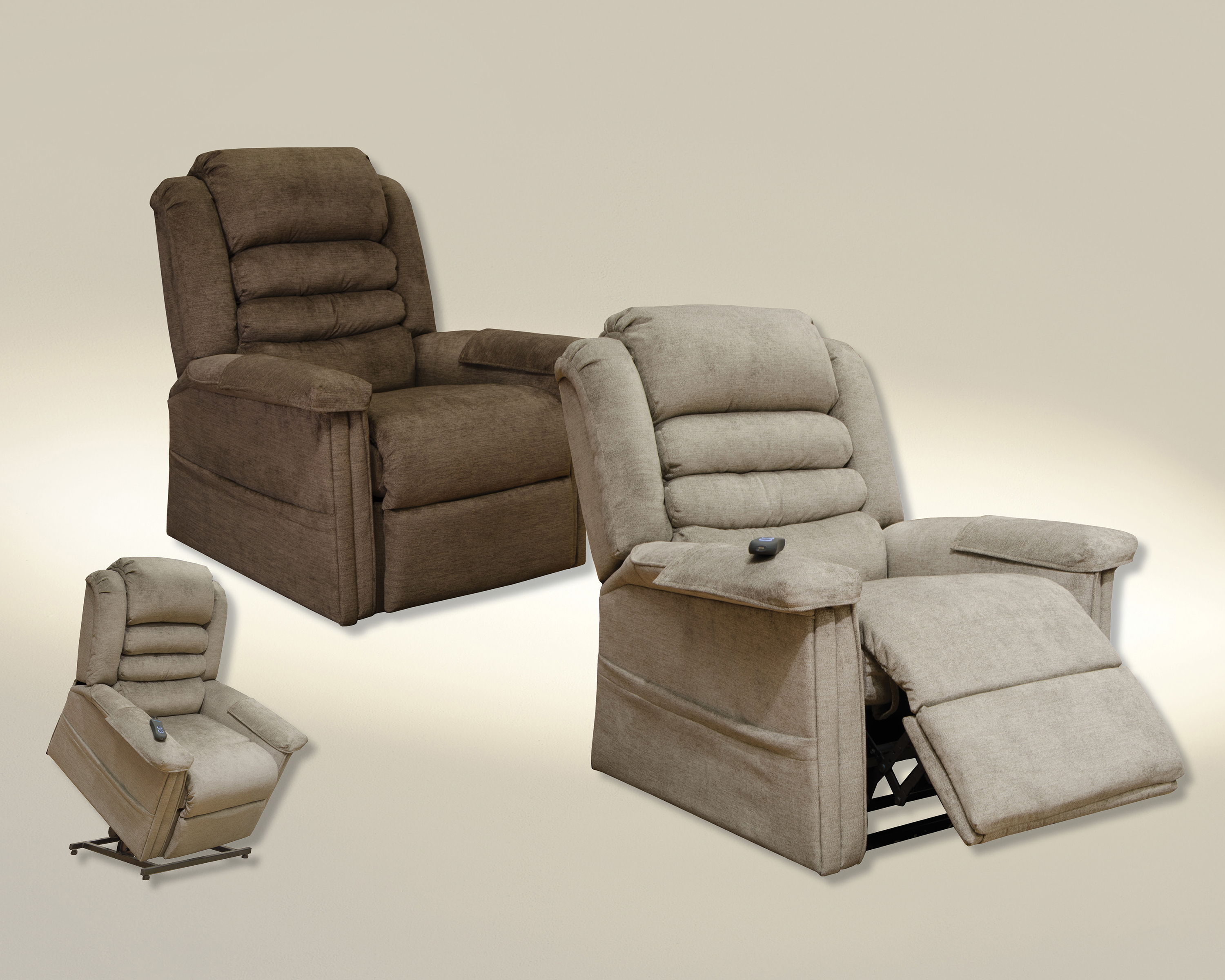 Invincible - Power Lift Full Lay-Out Chaise Recliner - Bamboo