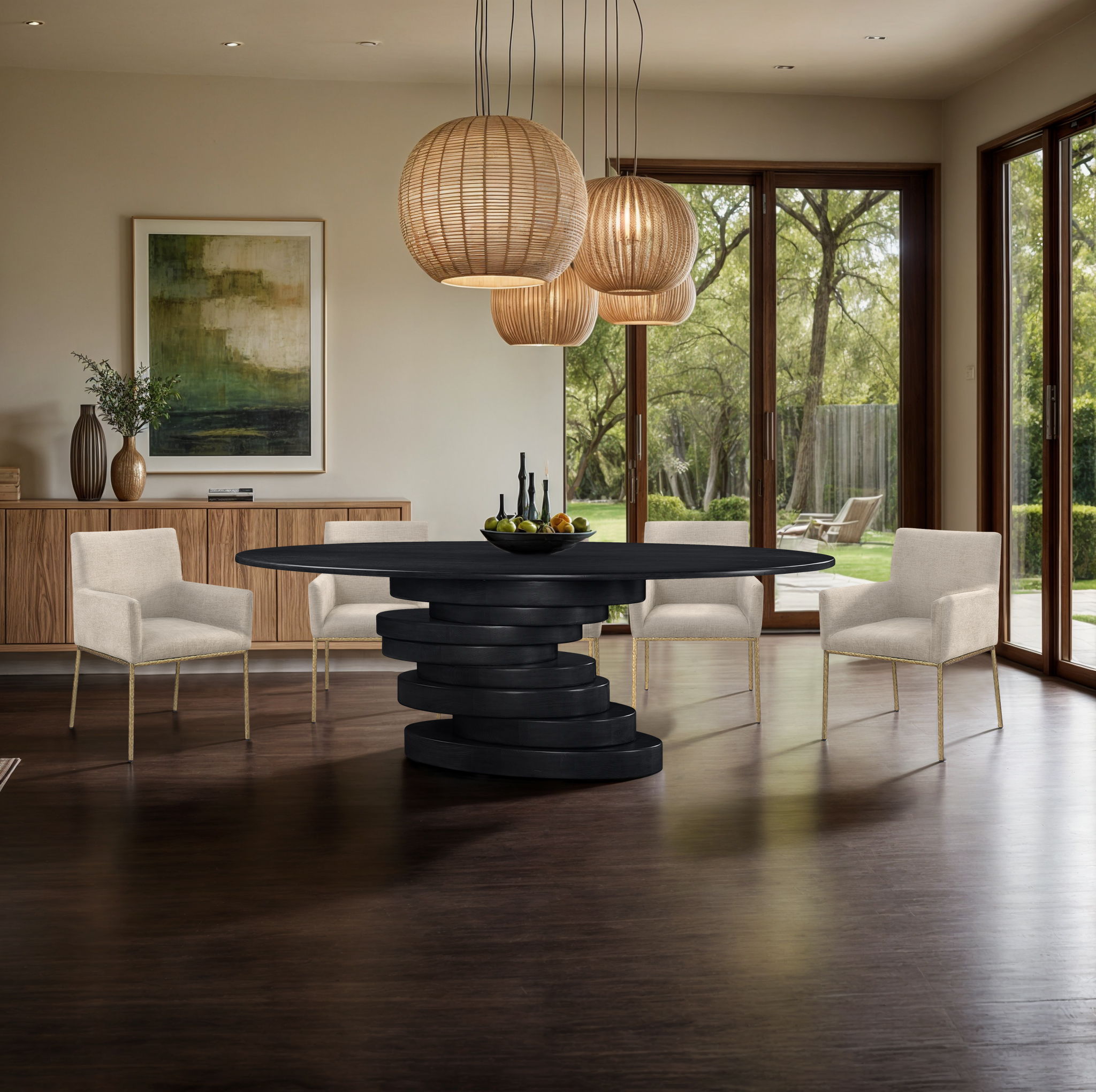 Moriah - Dining Table - Black