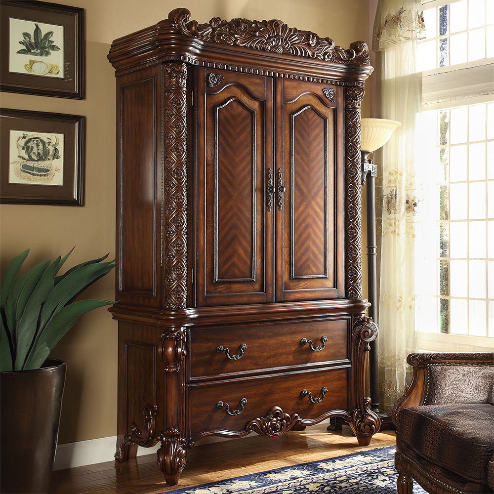 Vendome - Wardrobe/TV Armoire - Cherry, dark brown