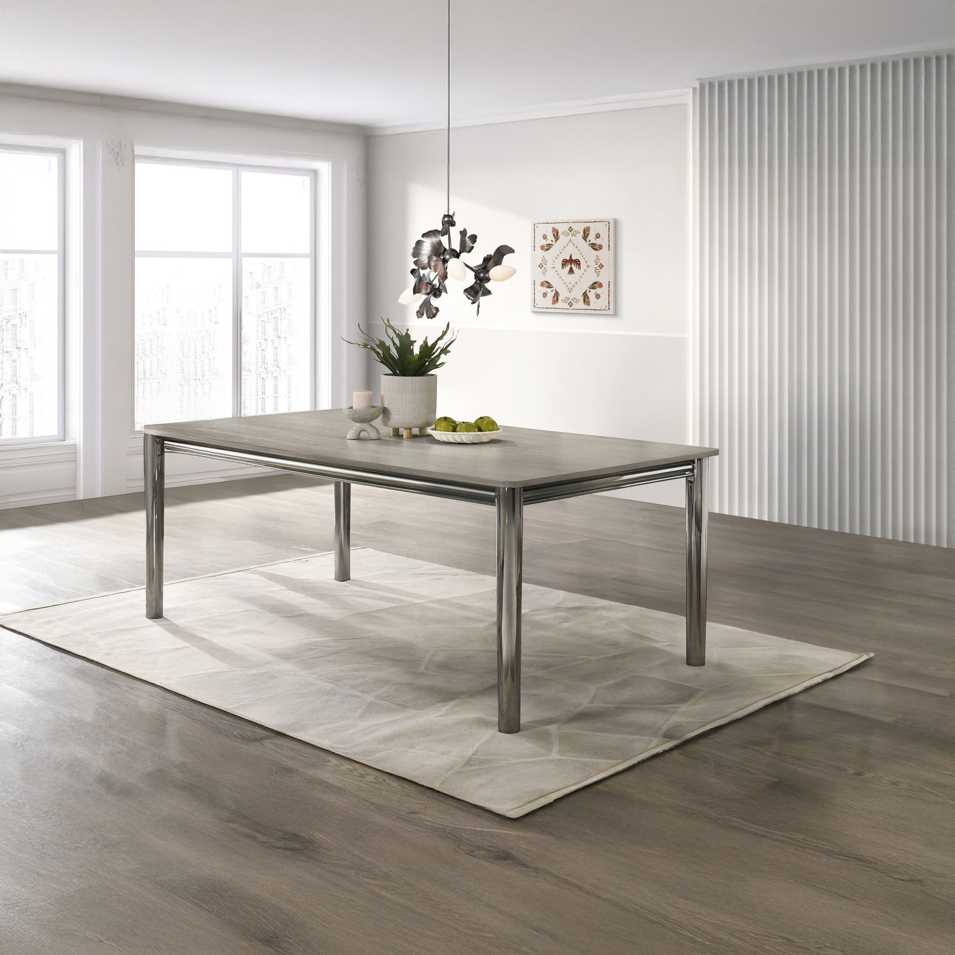 Lennox - Dining Table - Gray, gray