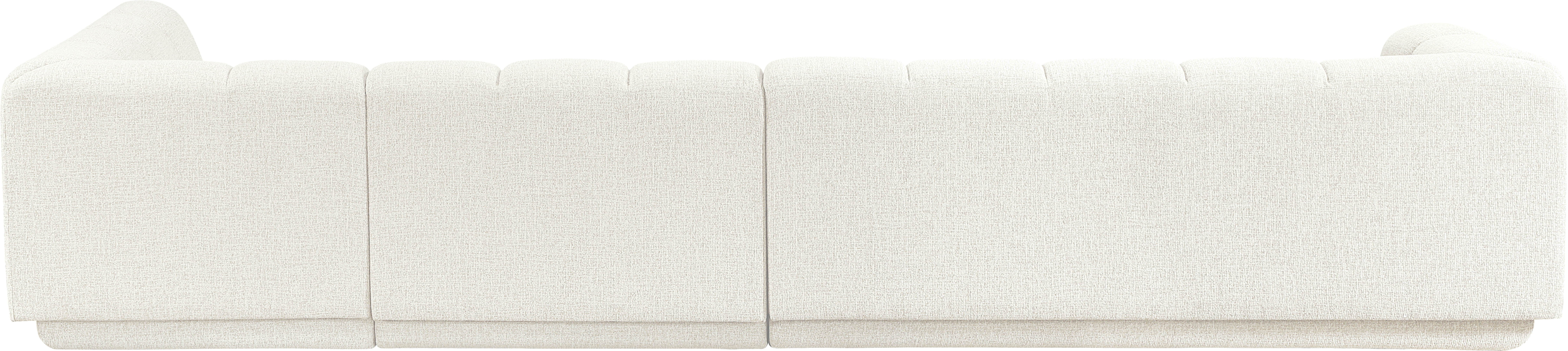 Modari - Fabric Upholstered 3 Piece RAF Modular Sectional - Cream