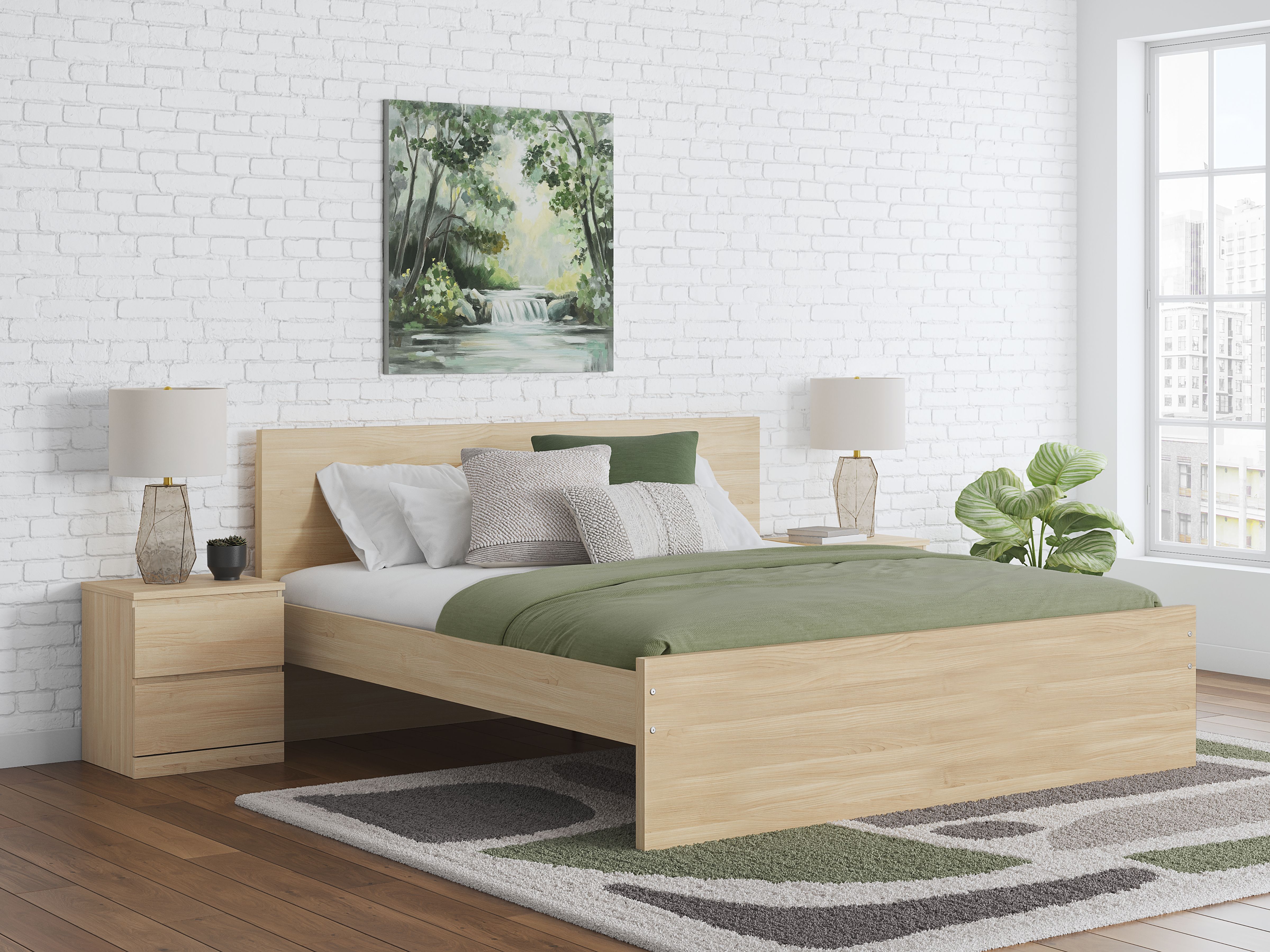 Onita - Queen Panel Platform Bed - Natural