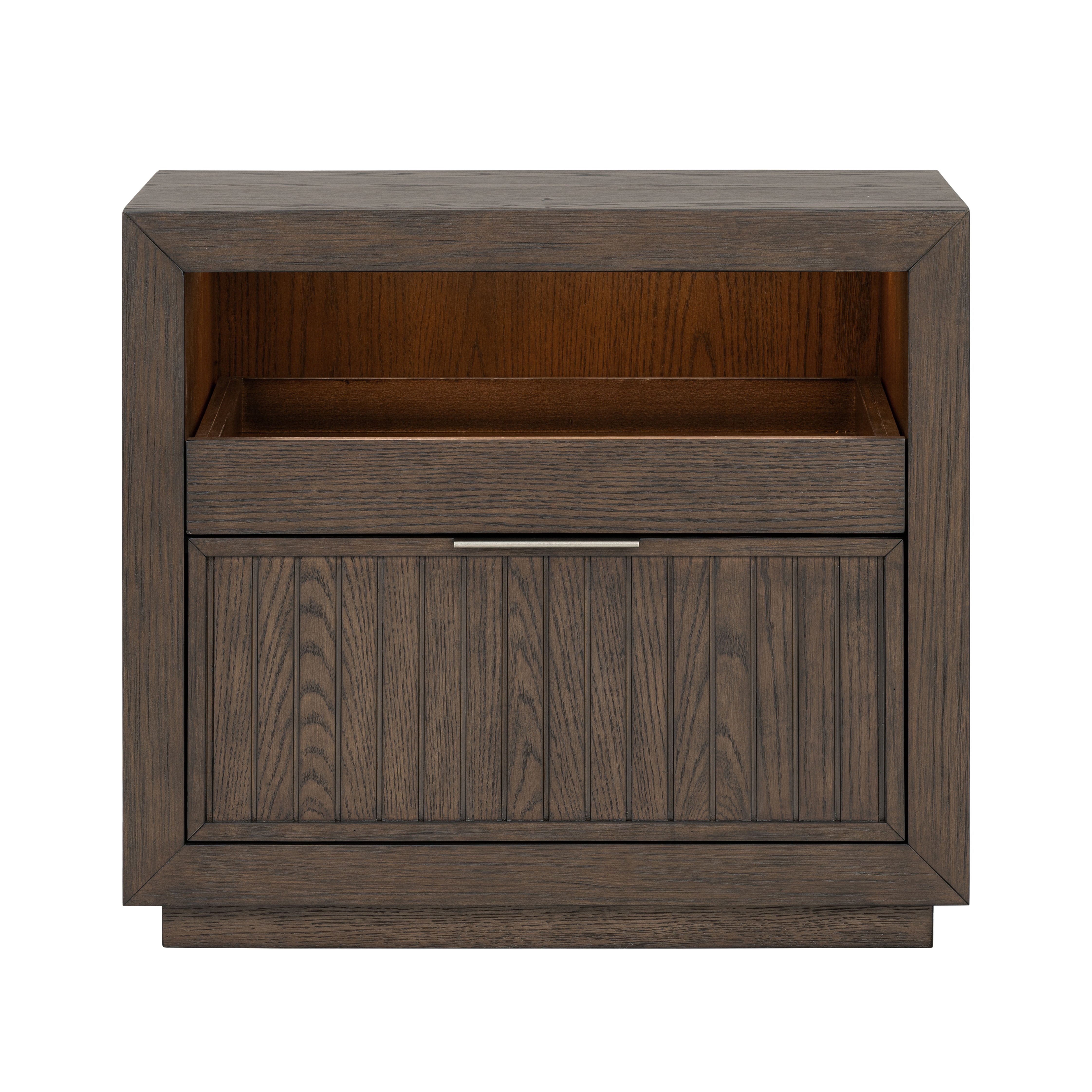 Athens - Open Nightstand - Dark Brown, dark brown, view 3
