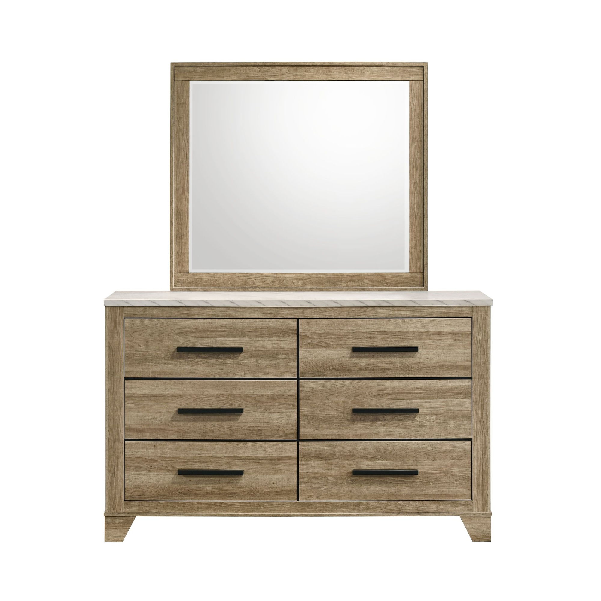 Caro - Dresser And Mirror Set - Natural