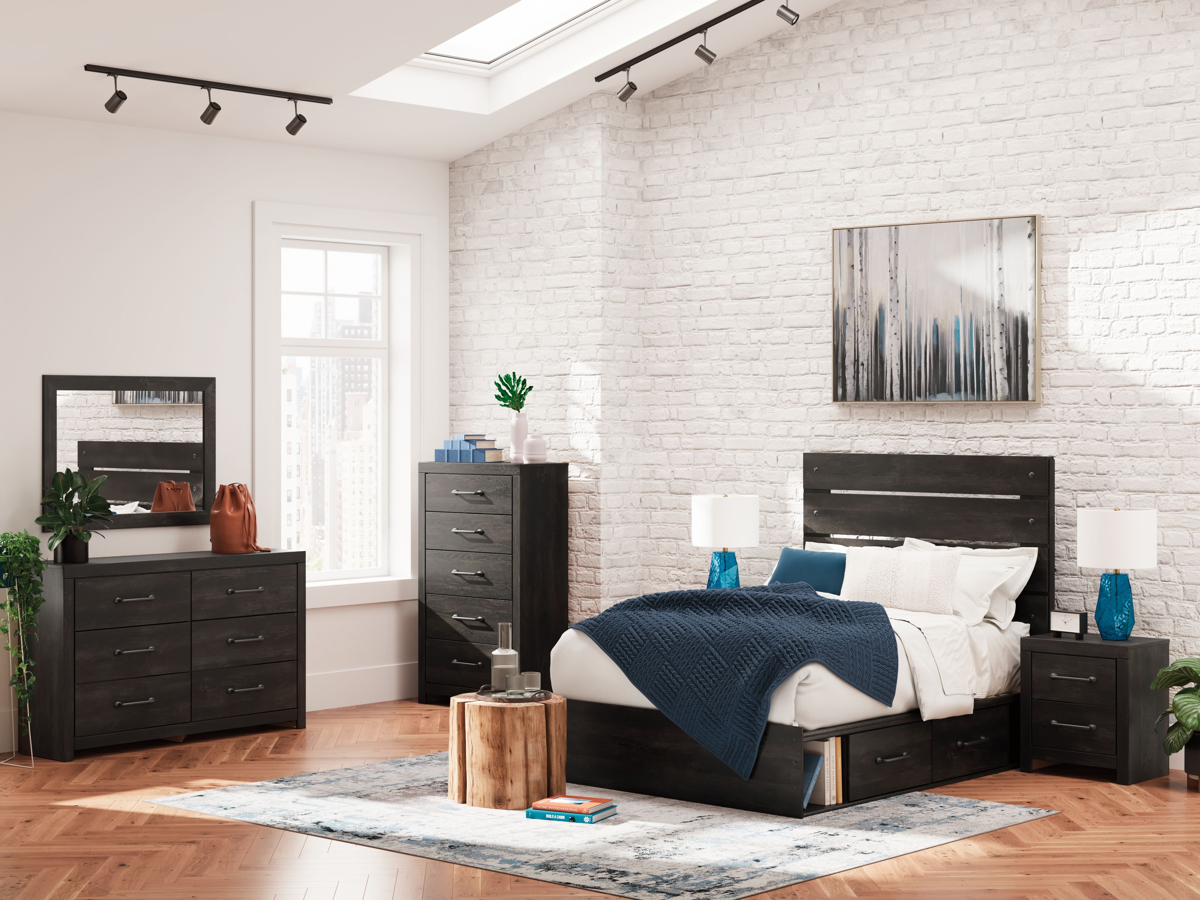 Ashley Furniture Hollivern - Full Panel Storage Bed - Dark Gray - Image 12