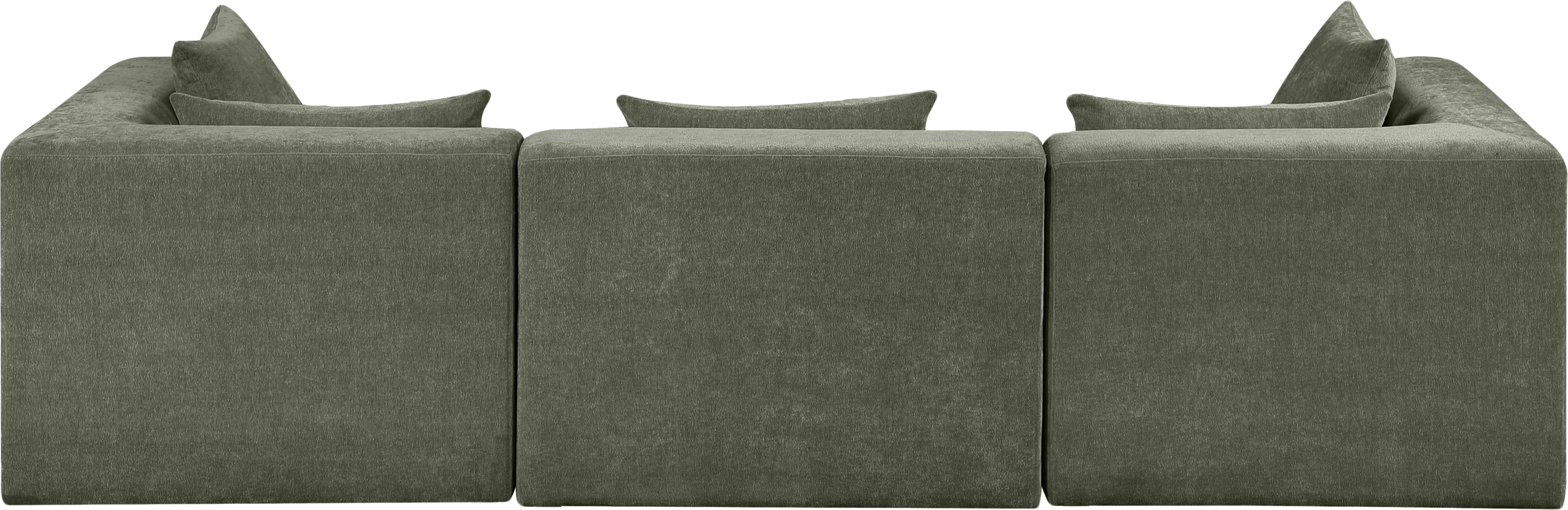 Stellar - 3 Piece 114" Upholstered Modular Sofa - Green