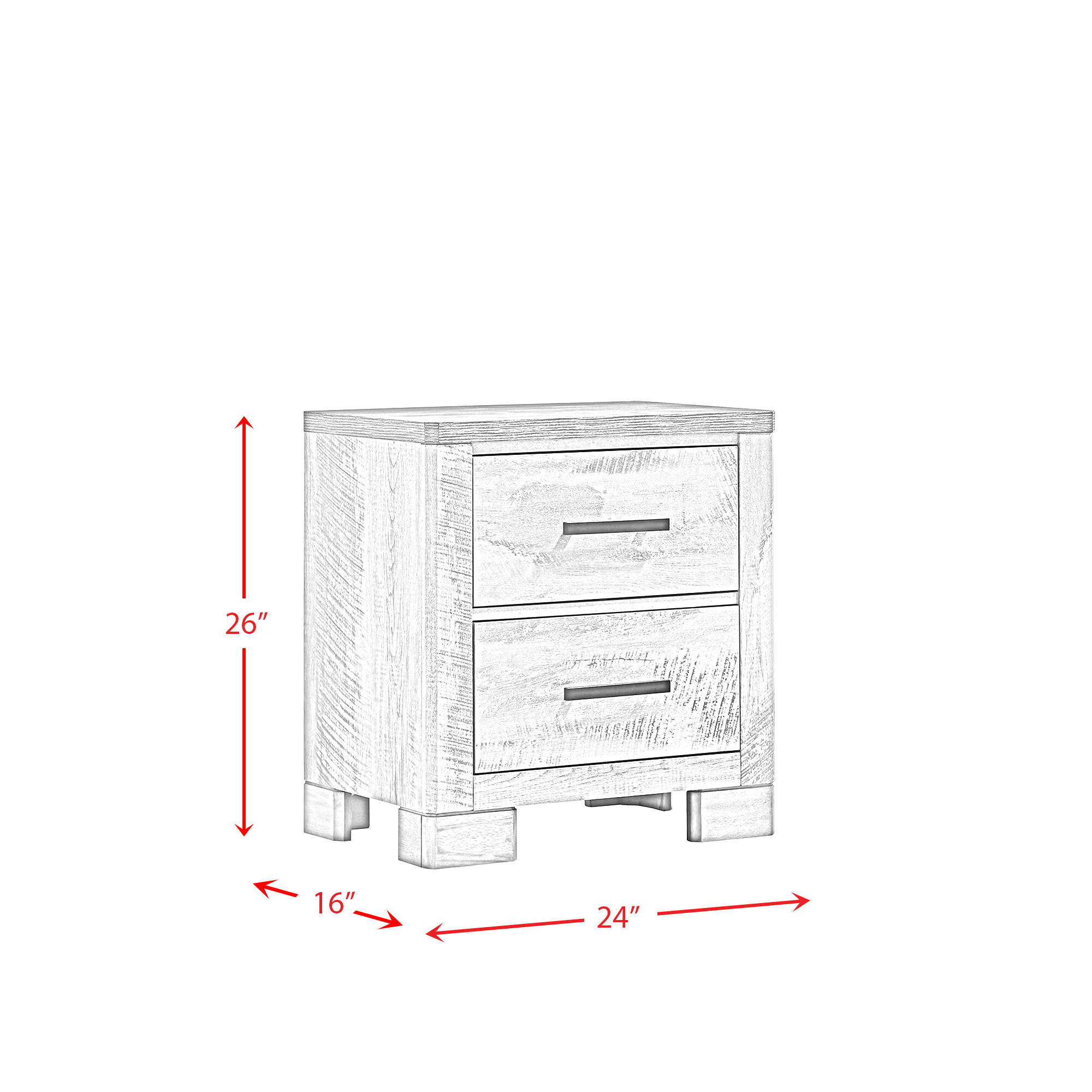 Millers Cove - Queen Panel 3 Piece Bedroom Set - Distressed Gray